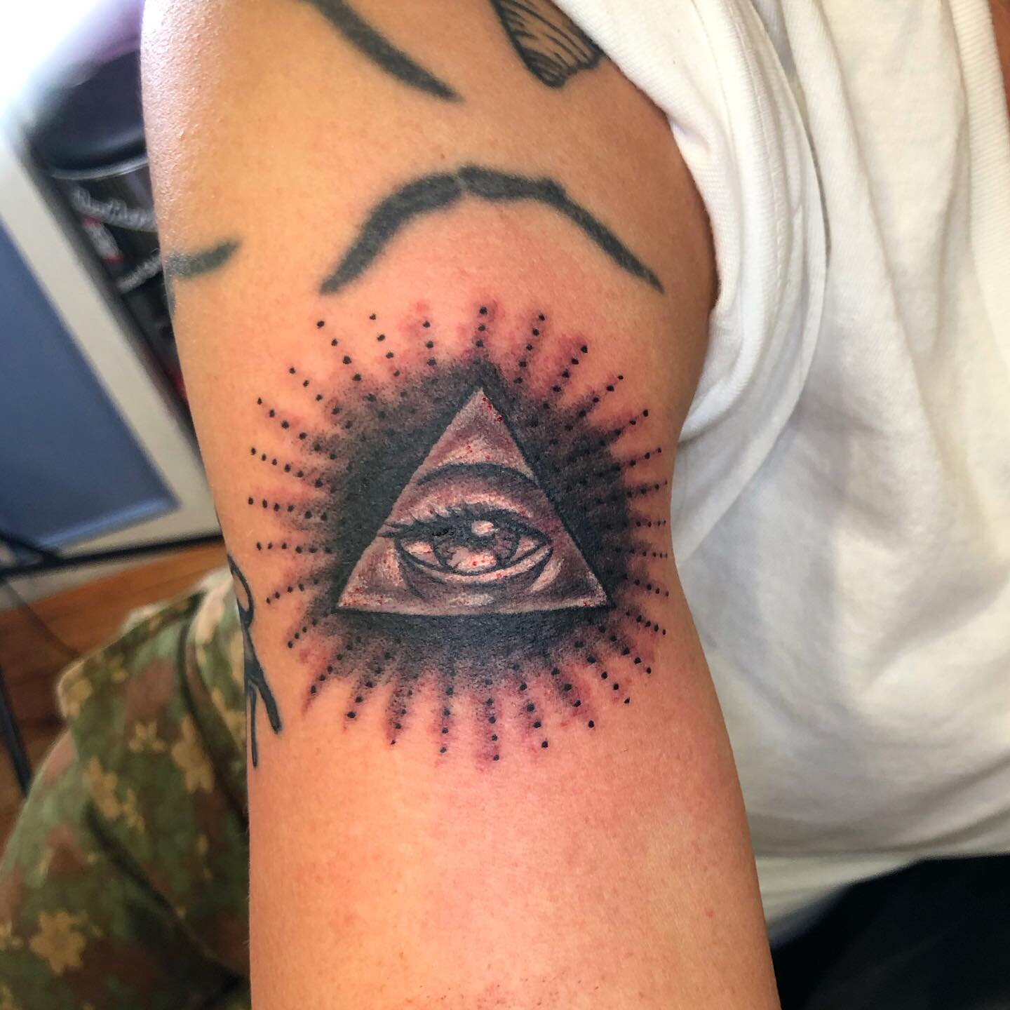 Divine Eye of Providence! Merci! #tattoo #tattoos #illuminati #tattooartist #tattooshop #portland #portlandtattooartist #portlandoregon