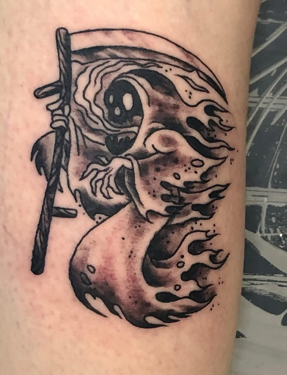 Ghostly grim reaper done by Gene just in time for Halloween! 🎃👻