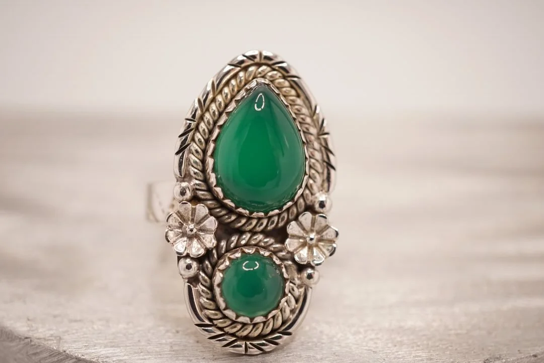 As we welcome back @tracypdxstylist from her wonderful adventures that take place every year, we also welcome over 100 new ring designs! Ranging in sizes from 5 to 10. All set in silver and with genuine stones, as well as solid/decorative silver band