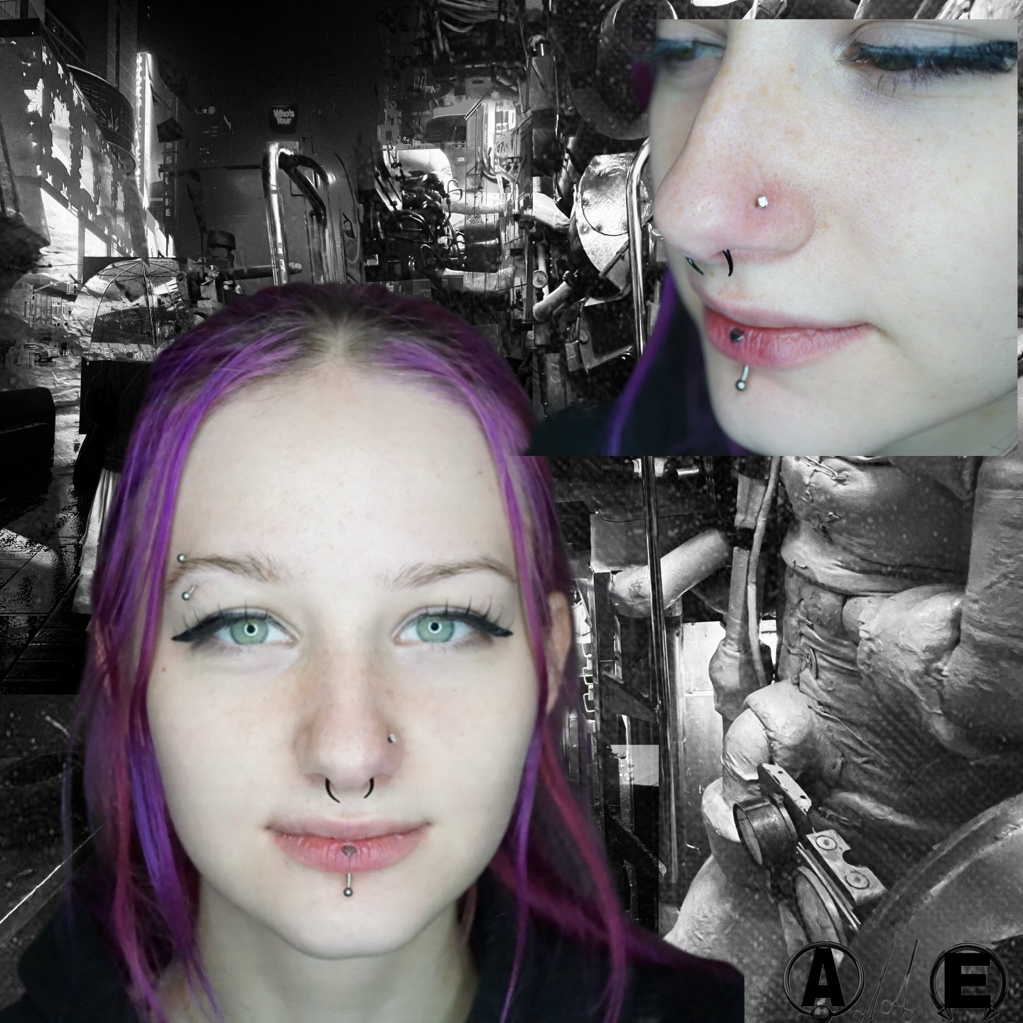 Look at this sweet vertical labret May pierced, this was her first one for a client. Our client Ashlee also got her nostril pierced in the same appointment. Thanks Ashlee for trusting May and helping her learn.  Every piercing you book with May helps