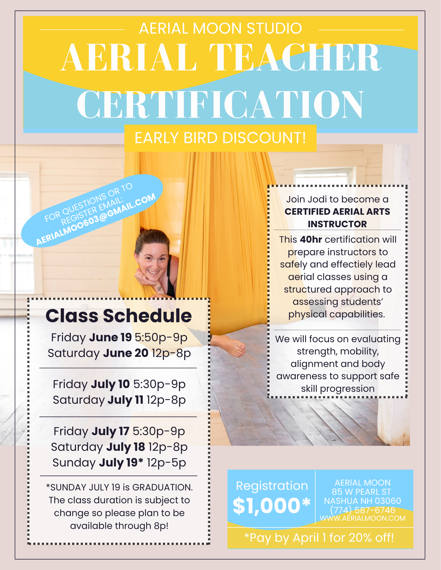 40hour Aerial Teacher Certification