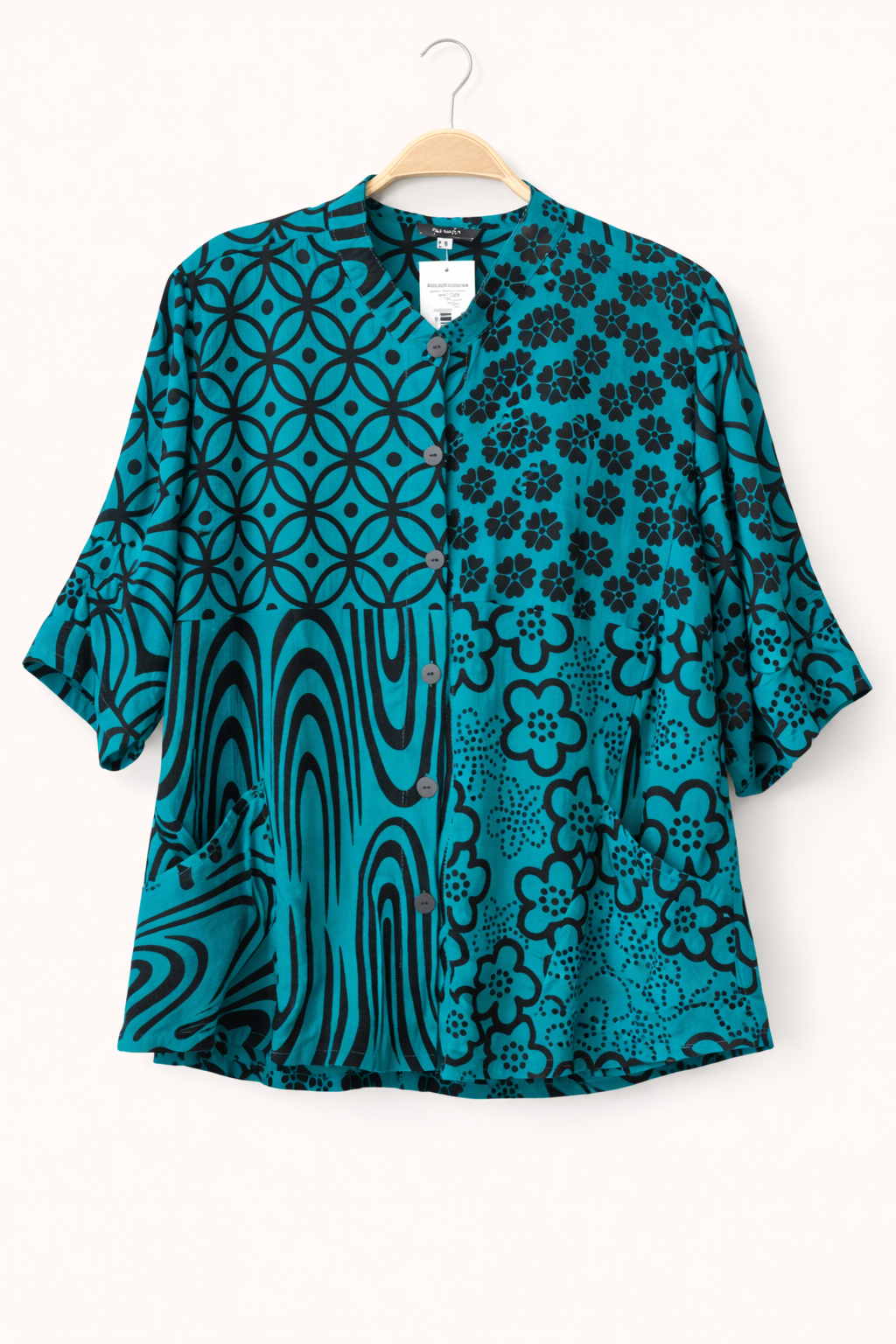 Side Pocket Jacket - Patch Pocket Teal