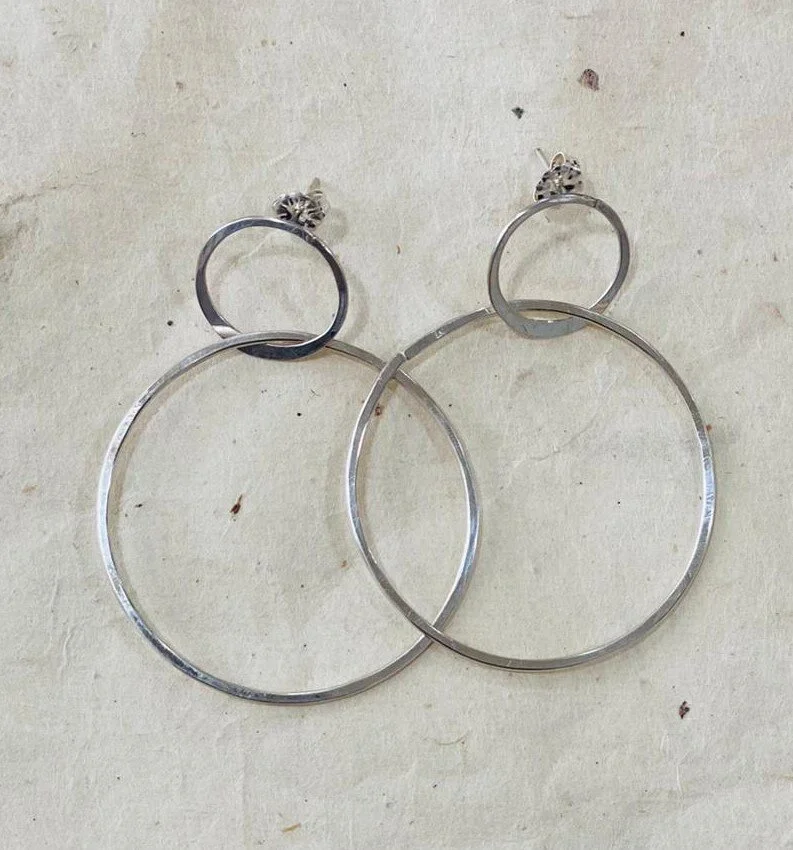 Simply Linked Earrings - Silver