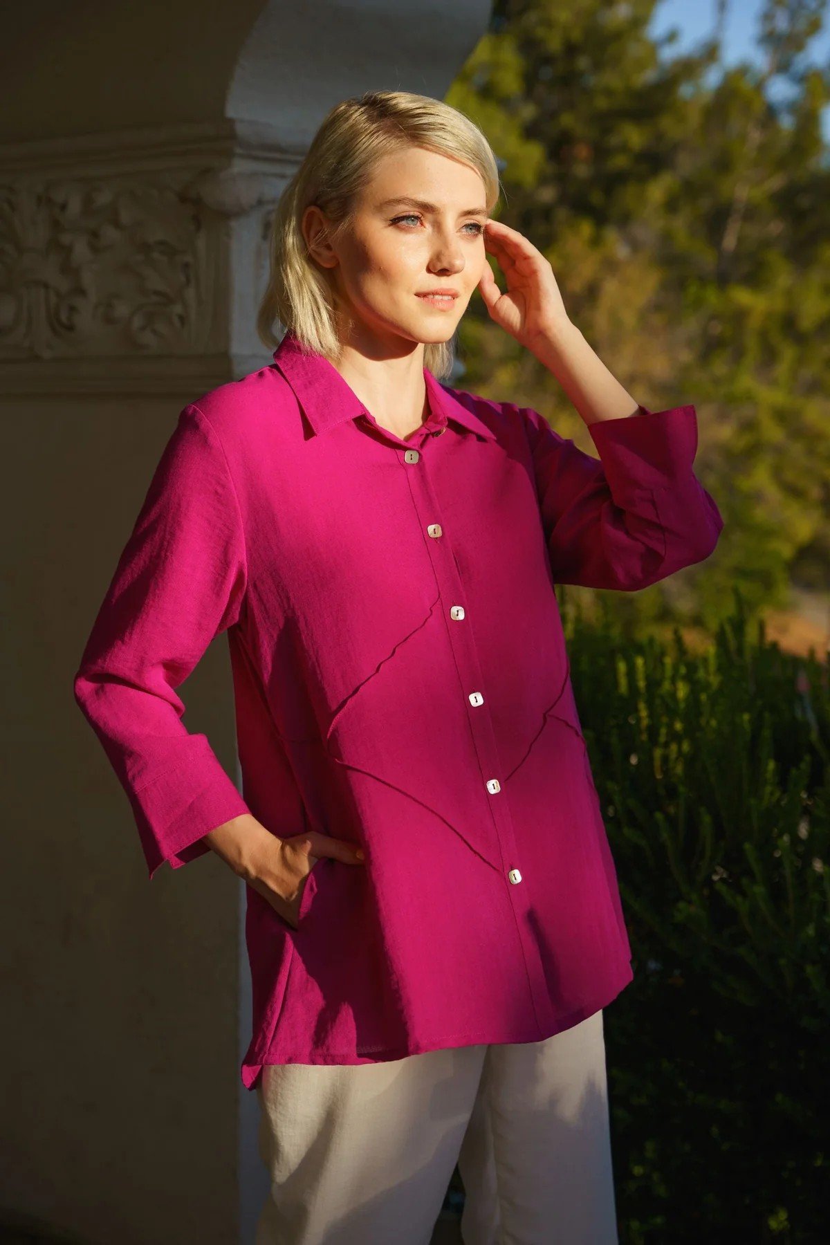 Sabrina Blouse - Cherry