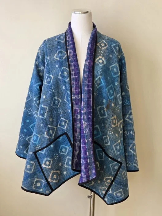 Vintage Cotton Kantha Reversible Usha Jacket #7