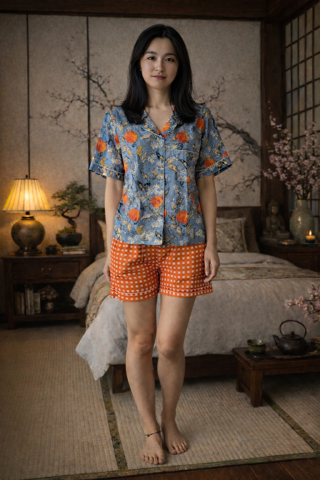 Peaches - Short Cotton Pajama Set