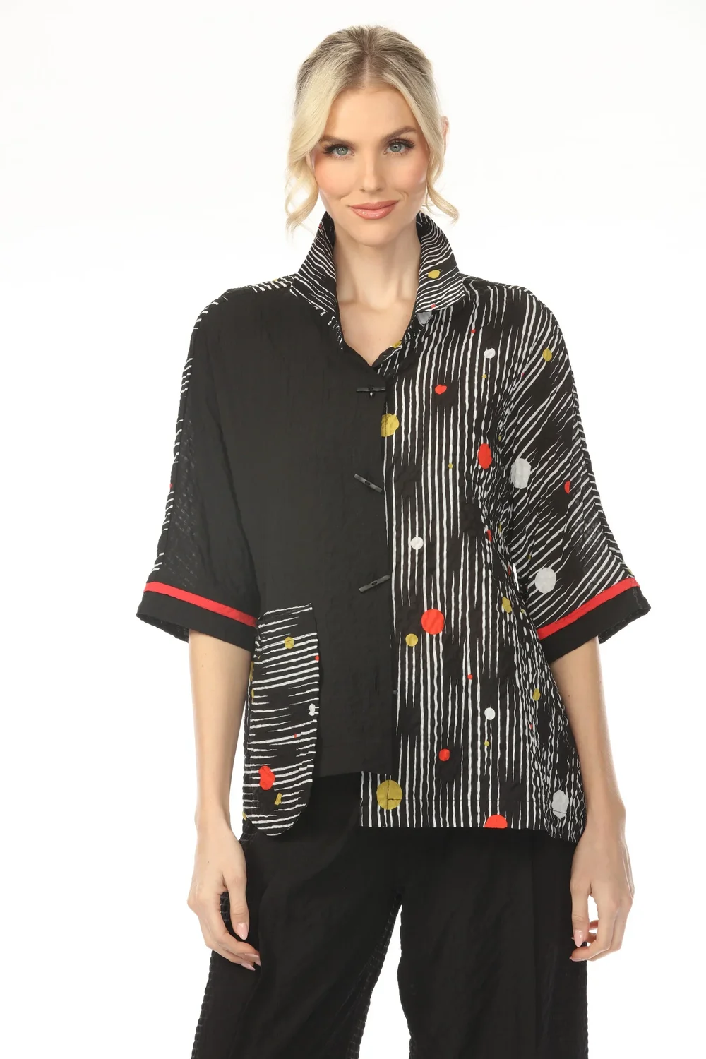 Moonlight Jacket Black N Dots — Yaza