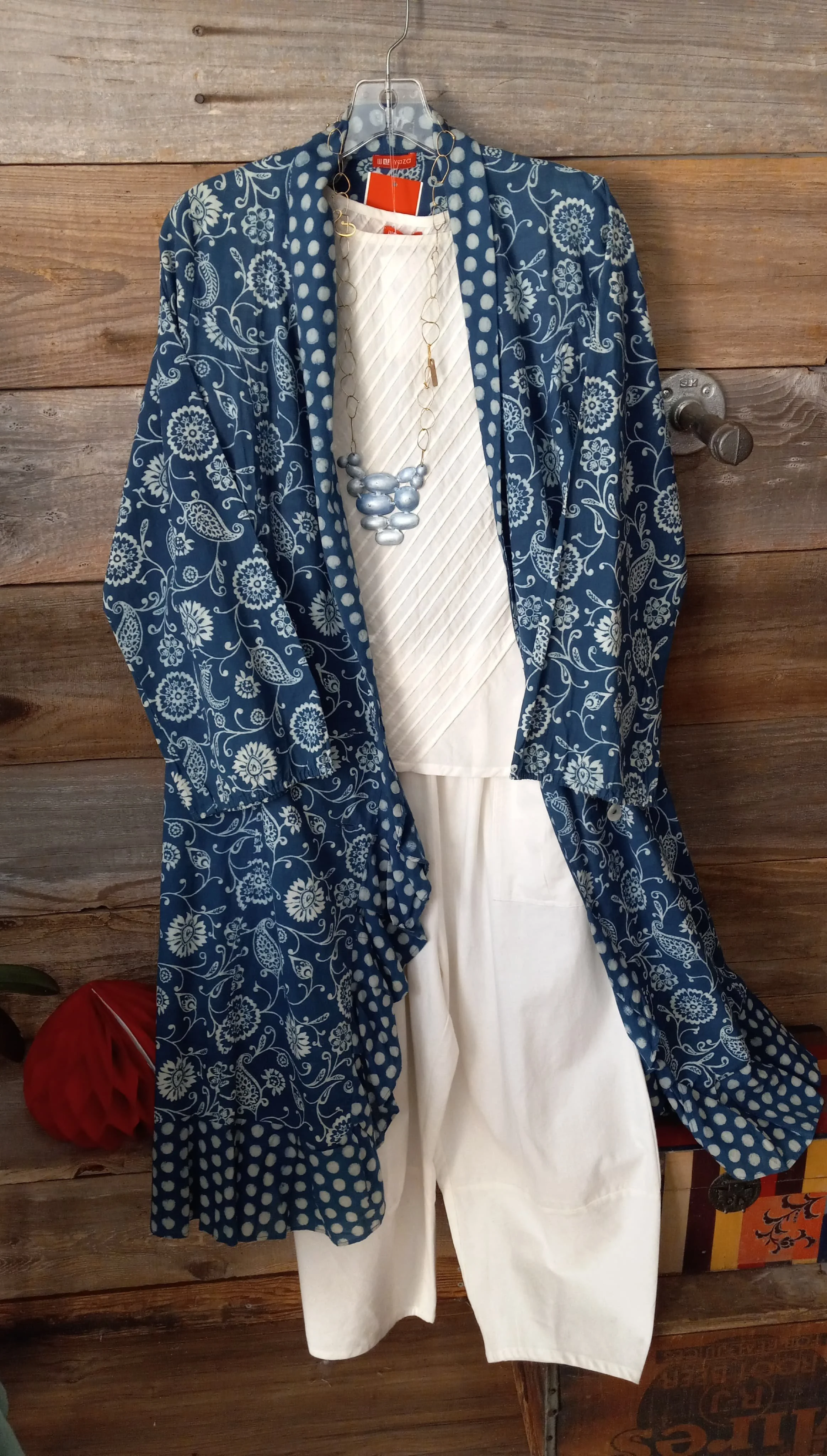 AR25-07 Tule Duster - Indigo Floral