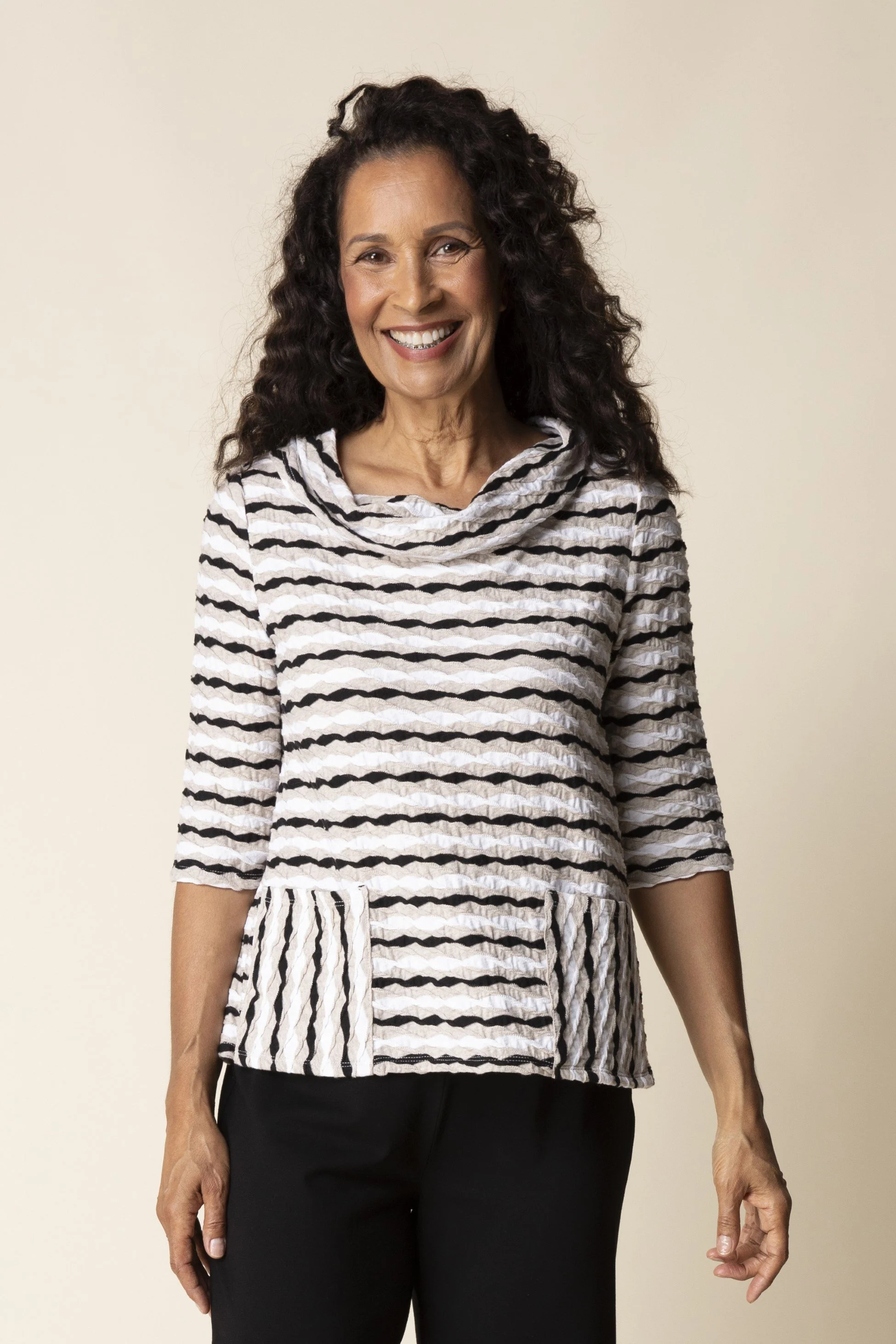 Make Waves Oceanside Blouse - Willow