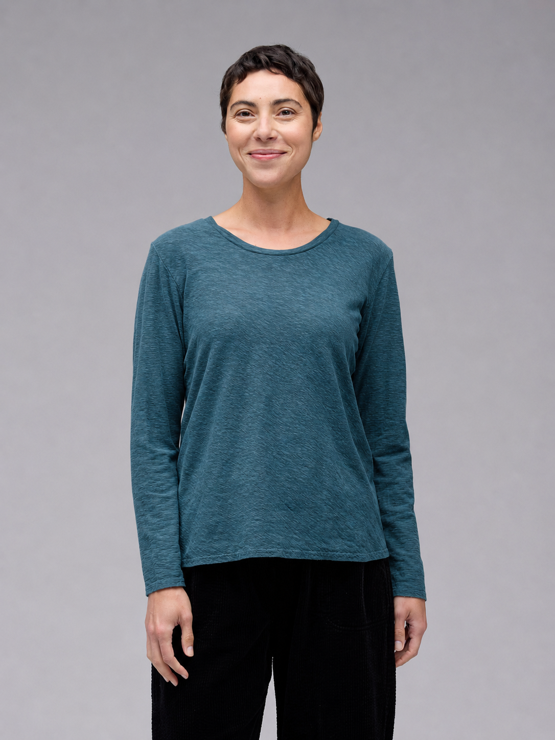 Long SLV Bias Top - Peacock