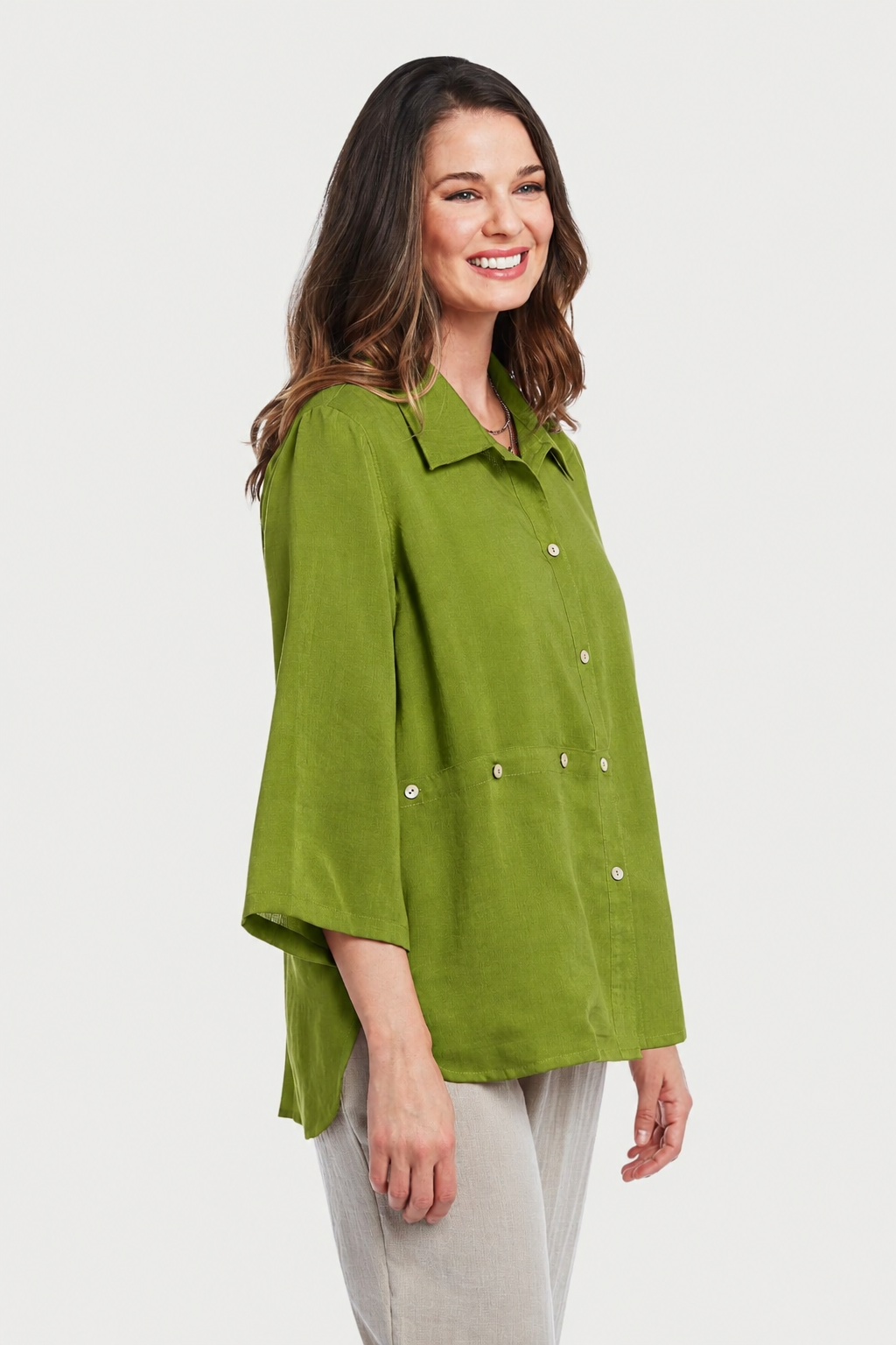 Madeleine Linen Jacket- Basil