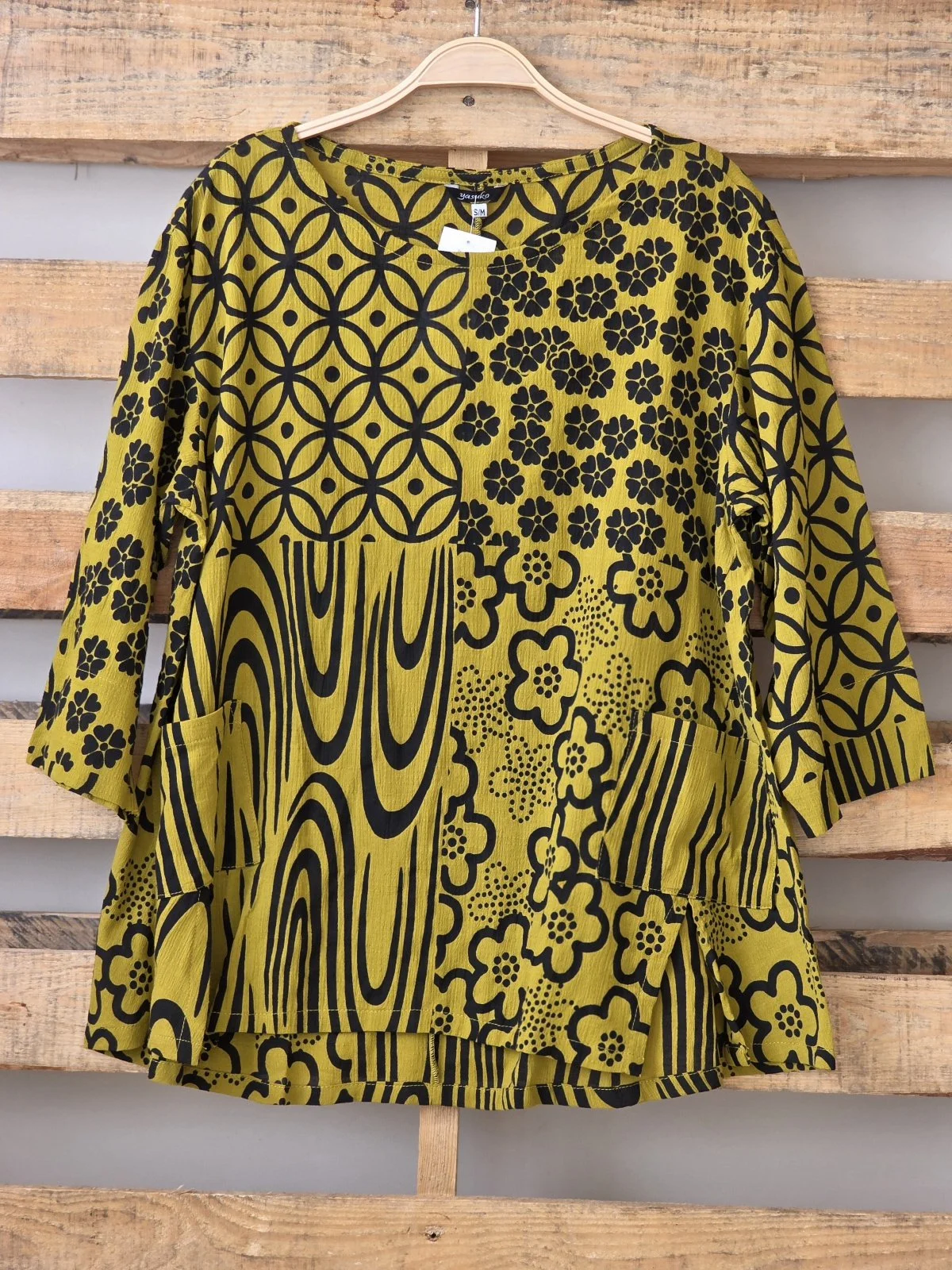 El Blouse - Patch Swatch Print - Olive