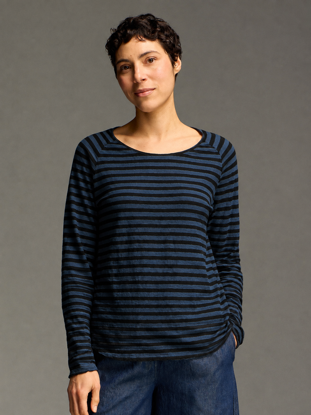 Full SLV Black Stripe Sporty Top - Etan