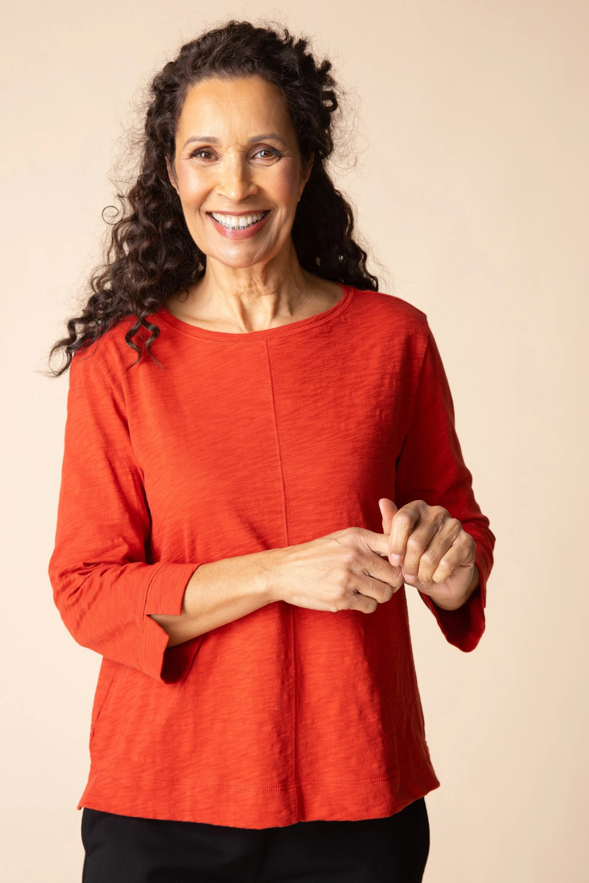 Cover-stitch Boatneck Top - Sienna