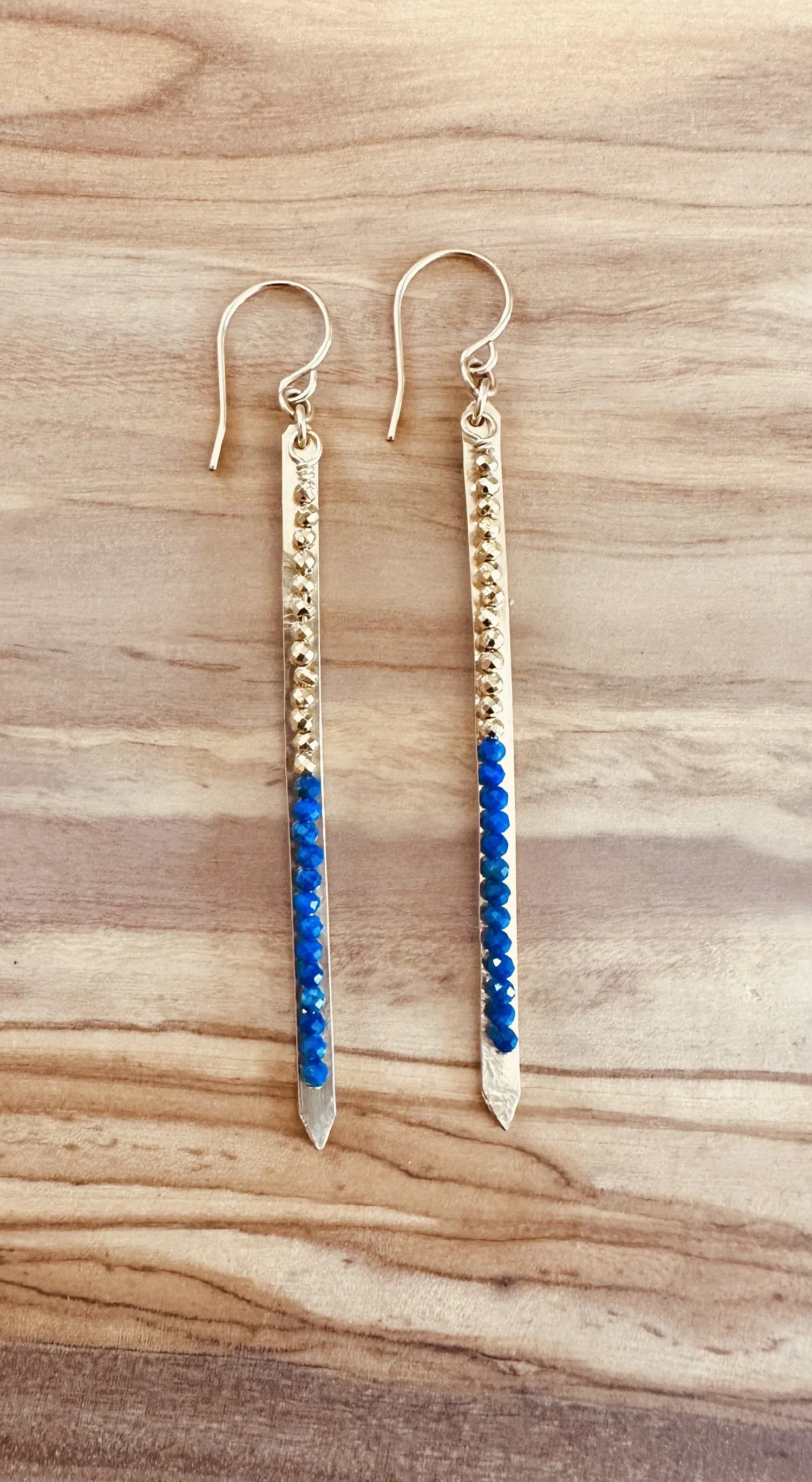 Ground to Earth Earrings, lapis