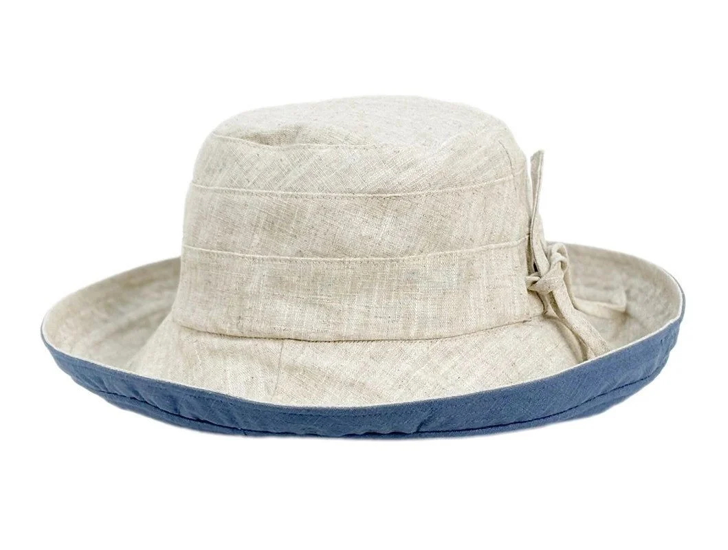 REVERSIBLE CLOTH SUN HAT - BLU- BEIGE 2.jpeg