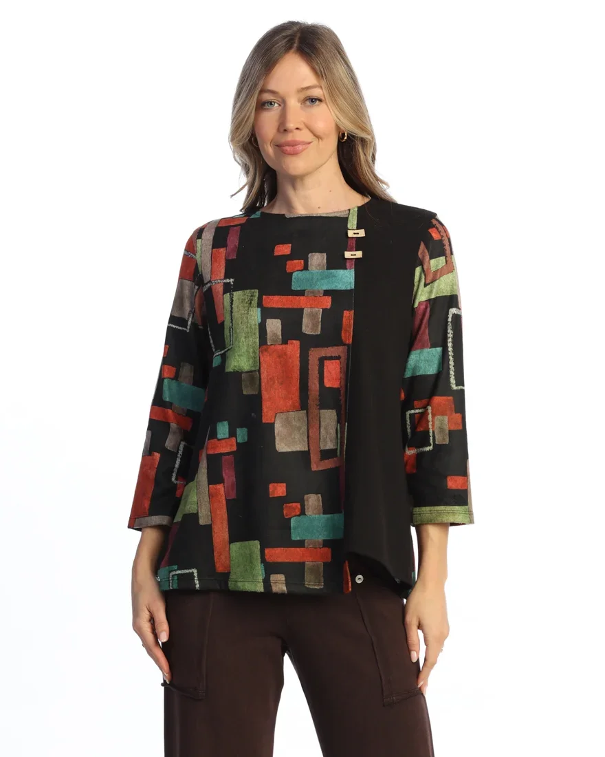 French Brushed Side Slit Tunic  - Urbana