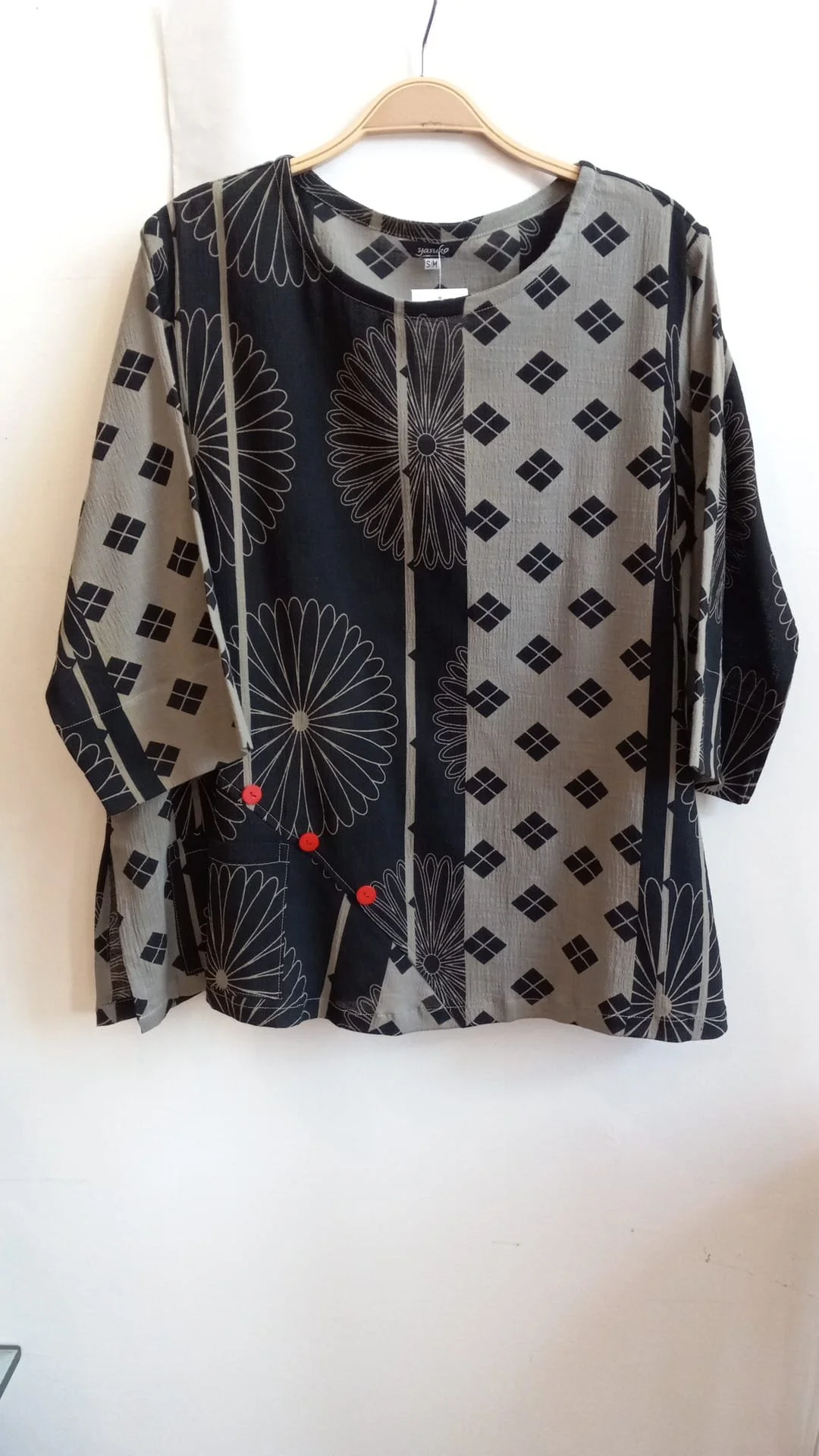 Button Blouse - Kiku Grey
