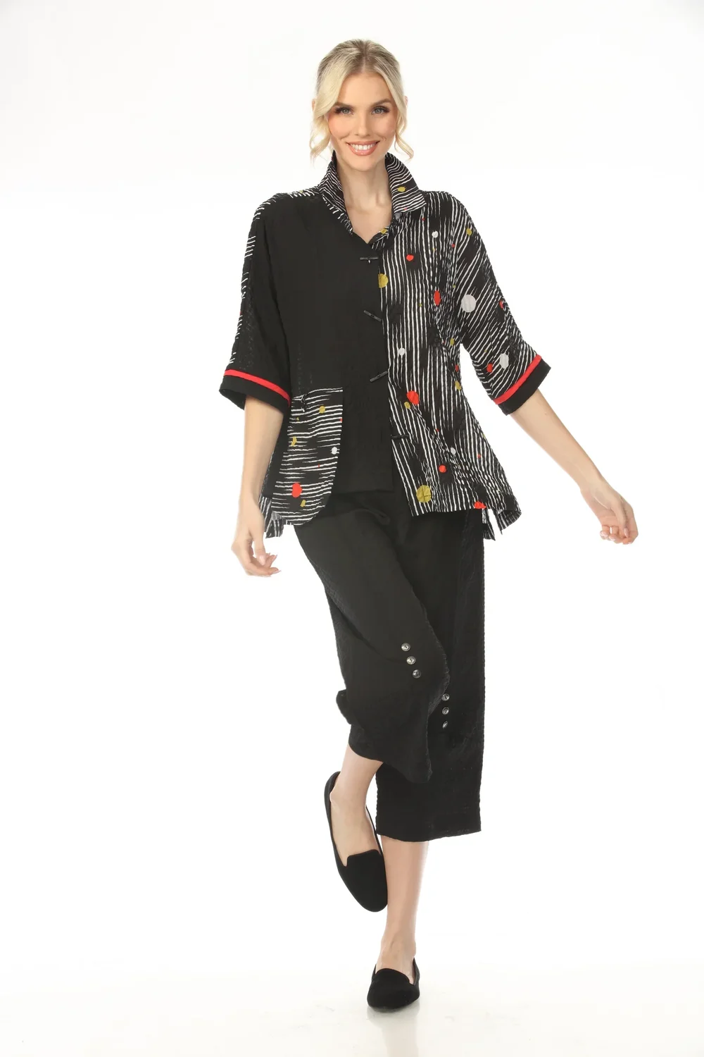 Moonlight Jacket Black N Dots — Yaza