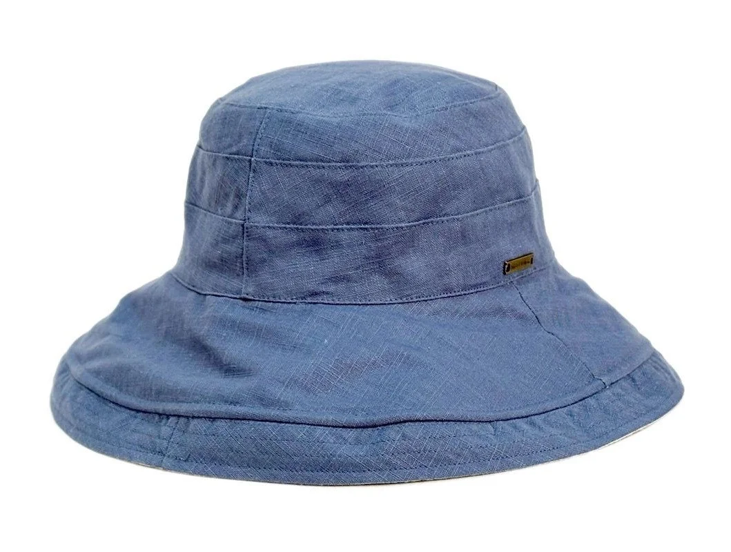 REVERSIBLE CLOTH SUN HAT - BLU- BEIGE 3.jpeg