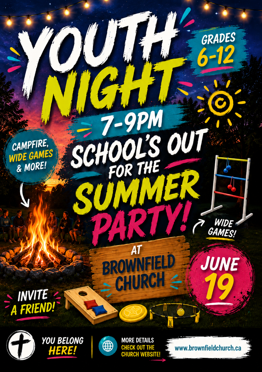 June 19 -School’s Out for the Summer Party!!! 