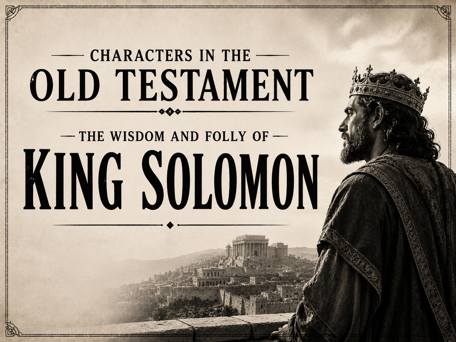 Characters in The Old Testament : Solomon