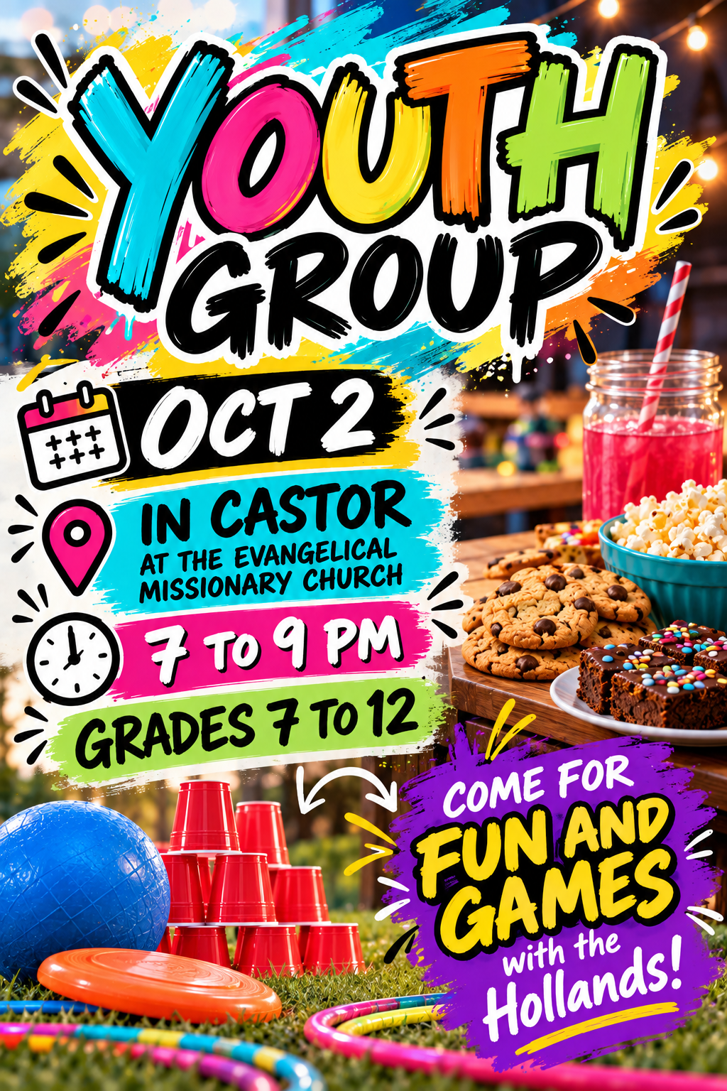 October 2- Fun &amp; Games at Castor  EMC Church