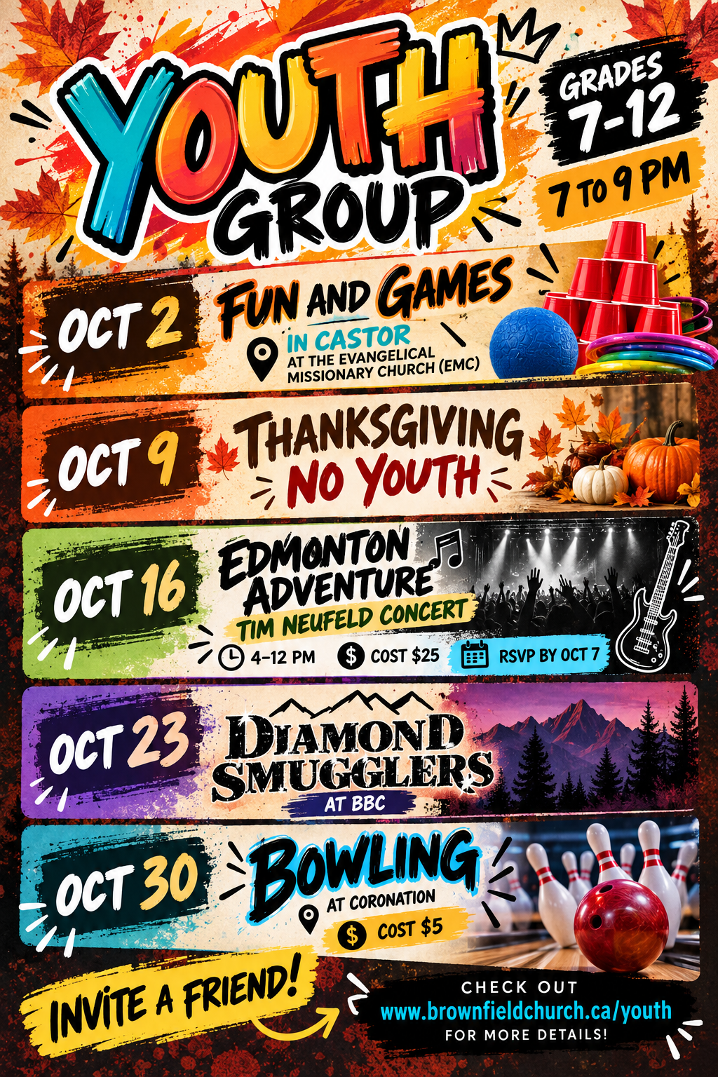 October Schedule