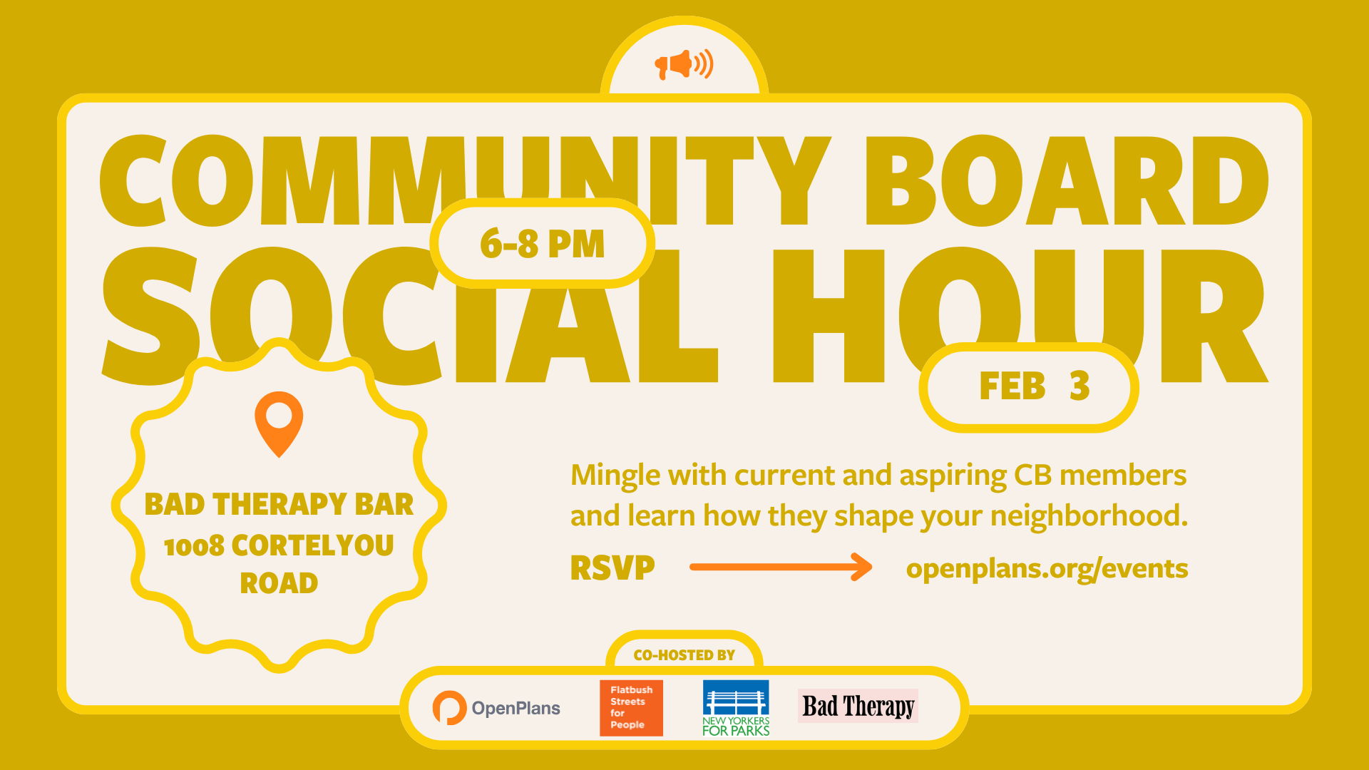 Community Board Social Hour (Brooklyn)