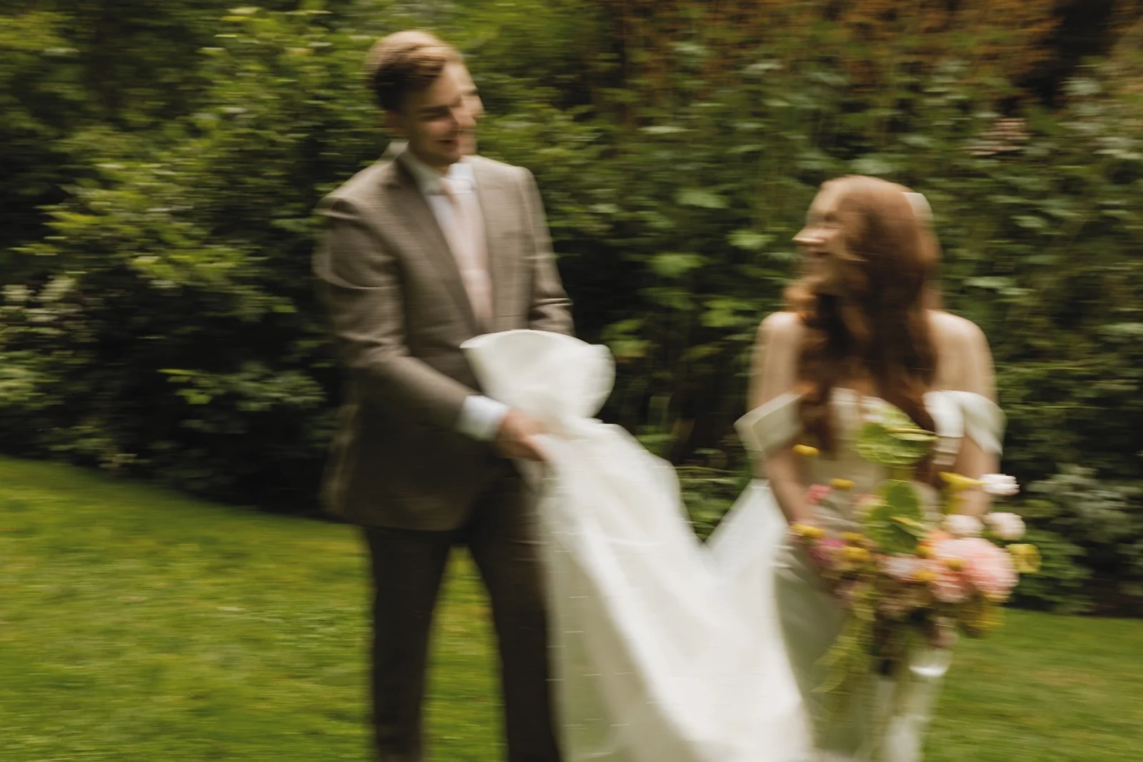 Bride and Groom in Washington with Whimsical Wedding Flowers.jpg