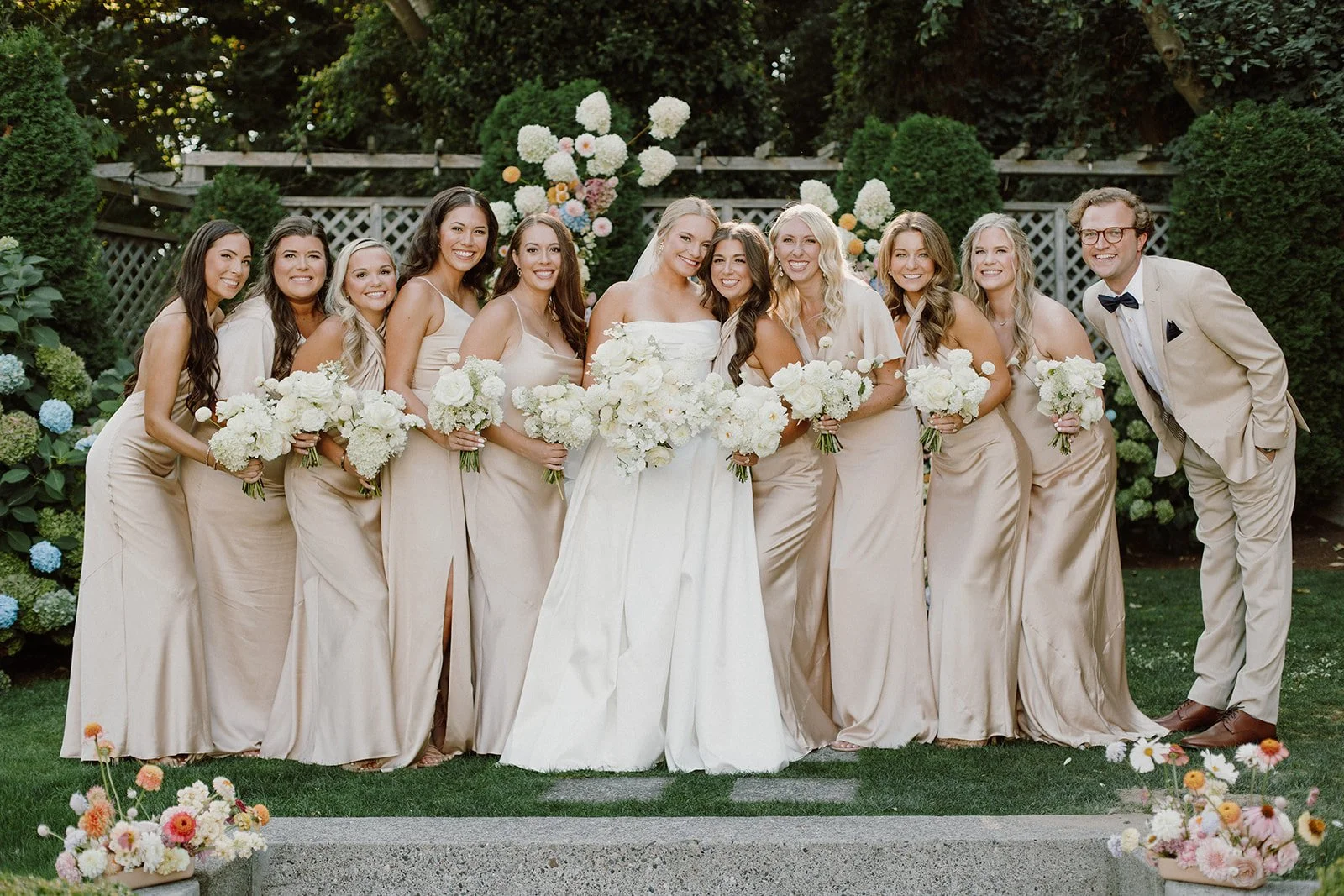 Bride and Bridesmaids with Whimsical White Wedding Floral Bouquets.jpeg