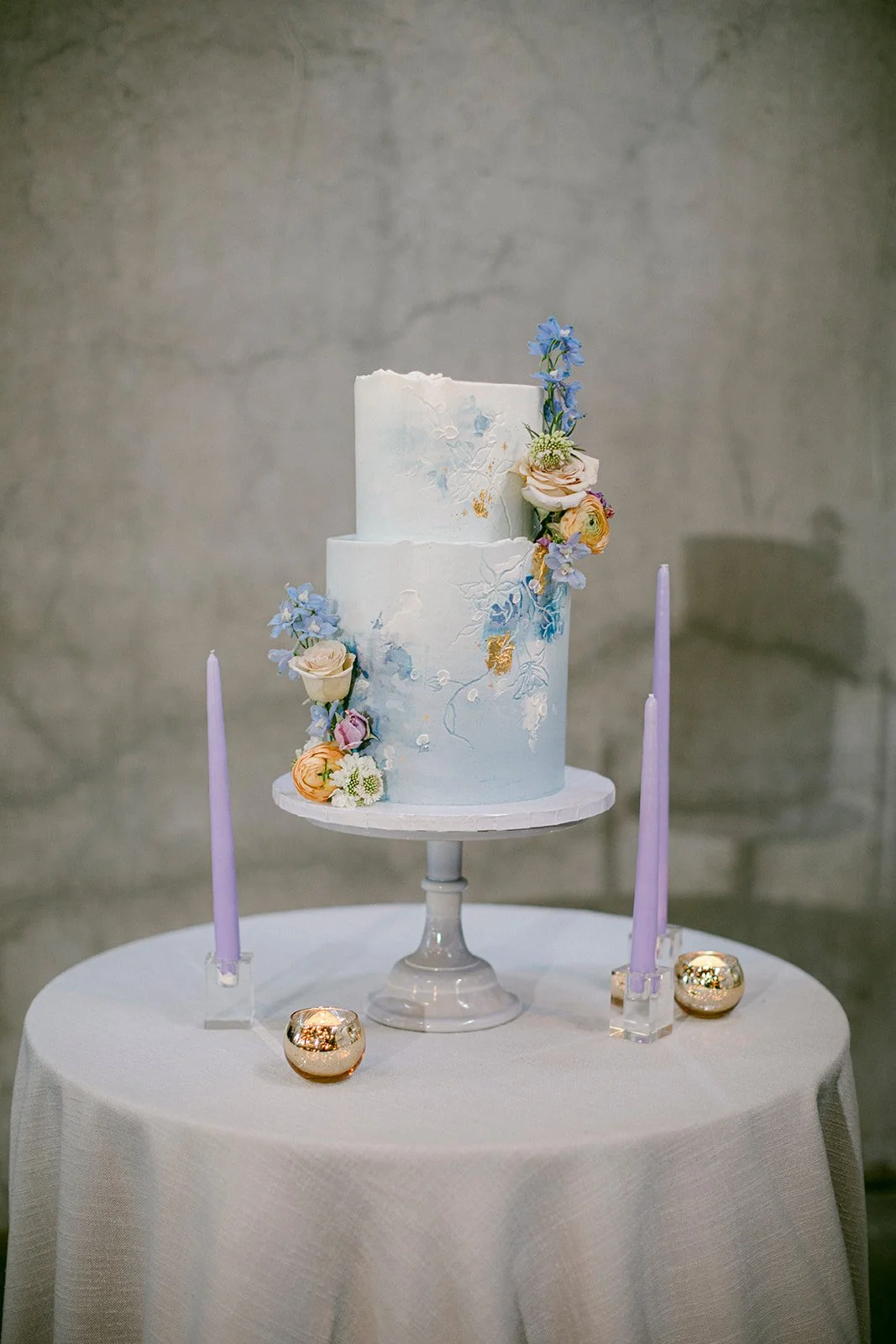 Blue Pastel Wedding Cake with Spring Floral Accents.JPG