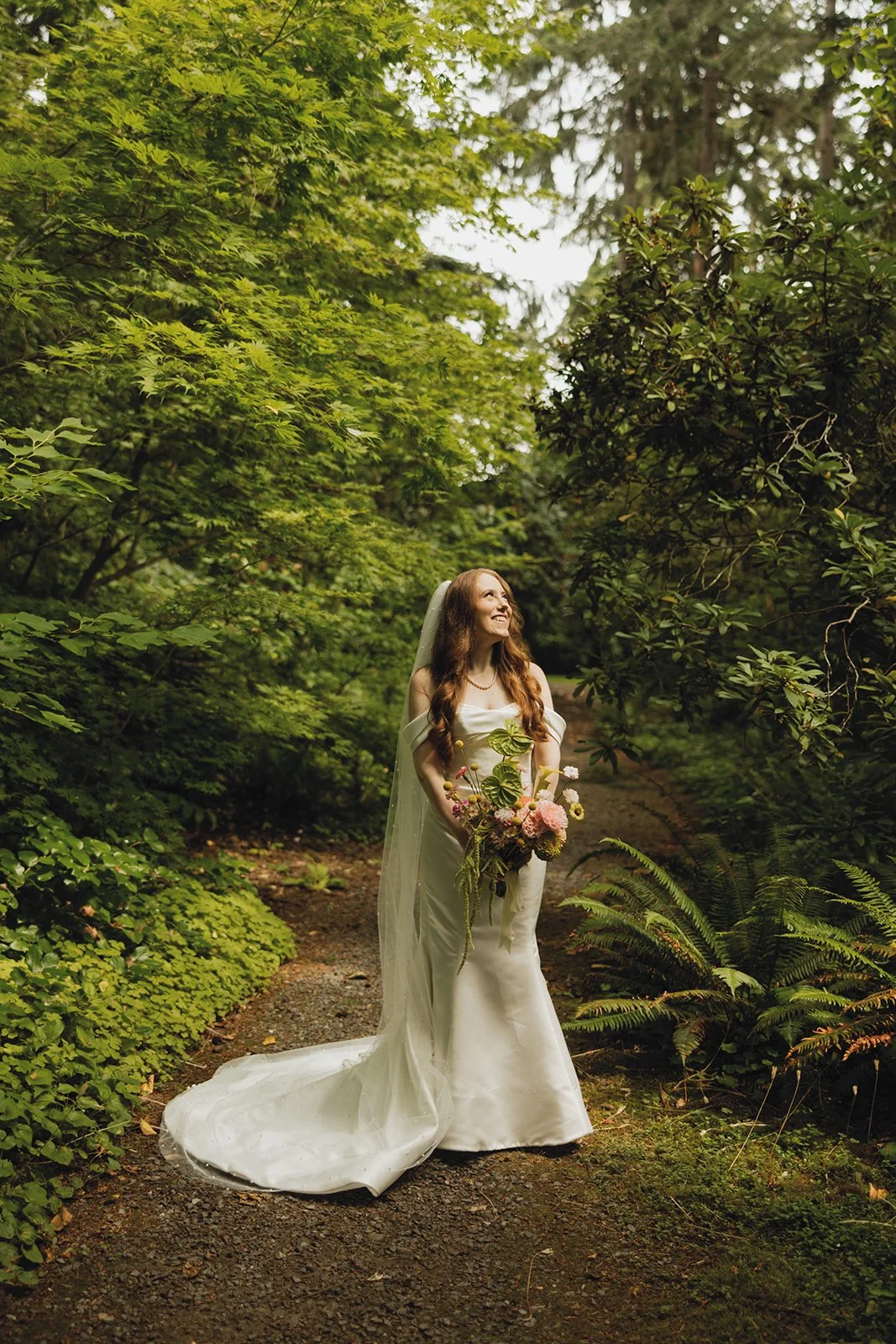 Washington Bride Holding Whimsical Modern Bridal Bouquet.jpg