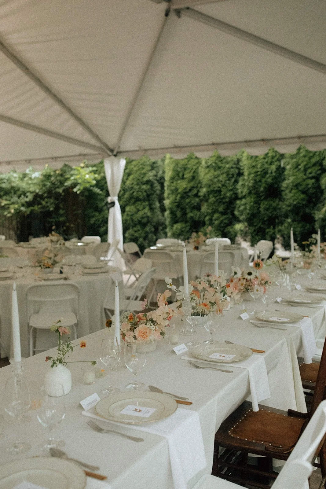 Snohomish Wedding Reception Tables with Garden Party Bud Vase Flowers.JPG