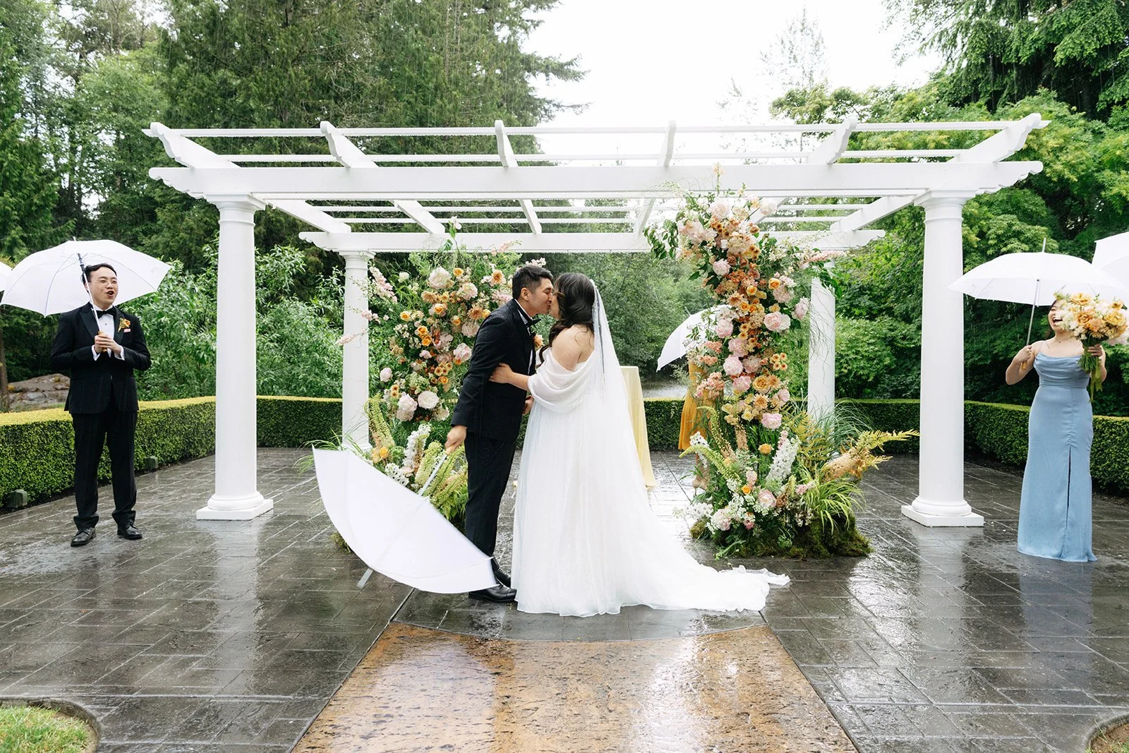 Rock Creek Gardens Whimsical Wedding Ceremony in the PNW Rain.jpg