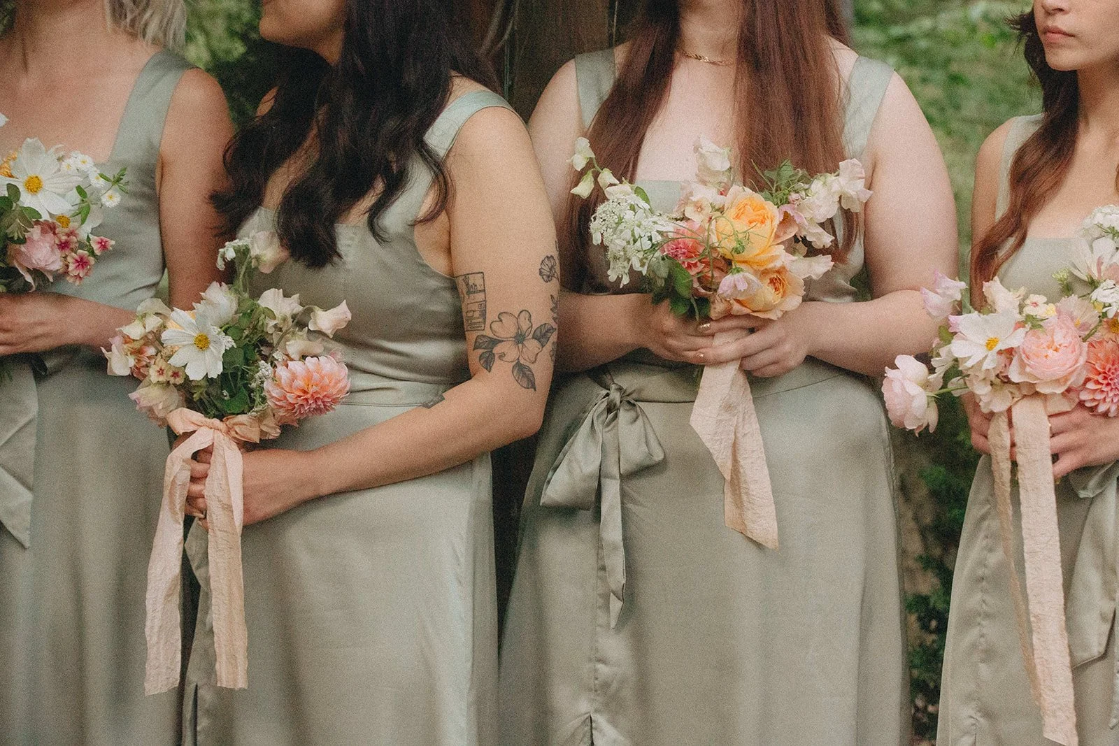 Whimsical Garden Inspired Bridesmaids Bouquets in Warm Summery Palette.JPG