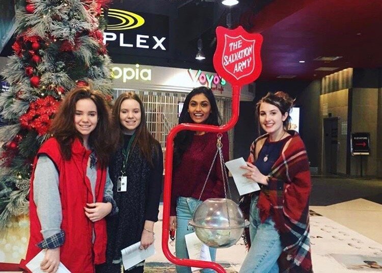 Sisters volunteering with Salvation Army (from left to right) Liz, Angela, Nandinia and Sierra.