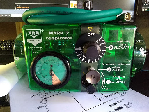 In researching initial purely mechanical ventilation concepts, I took a free Harvard course on edx.org to learn more about ventilation modes and requirements. In the process, I also learned of the Bird 7 mechanical ventilator, a purely mechanical ve