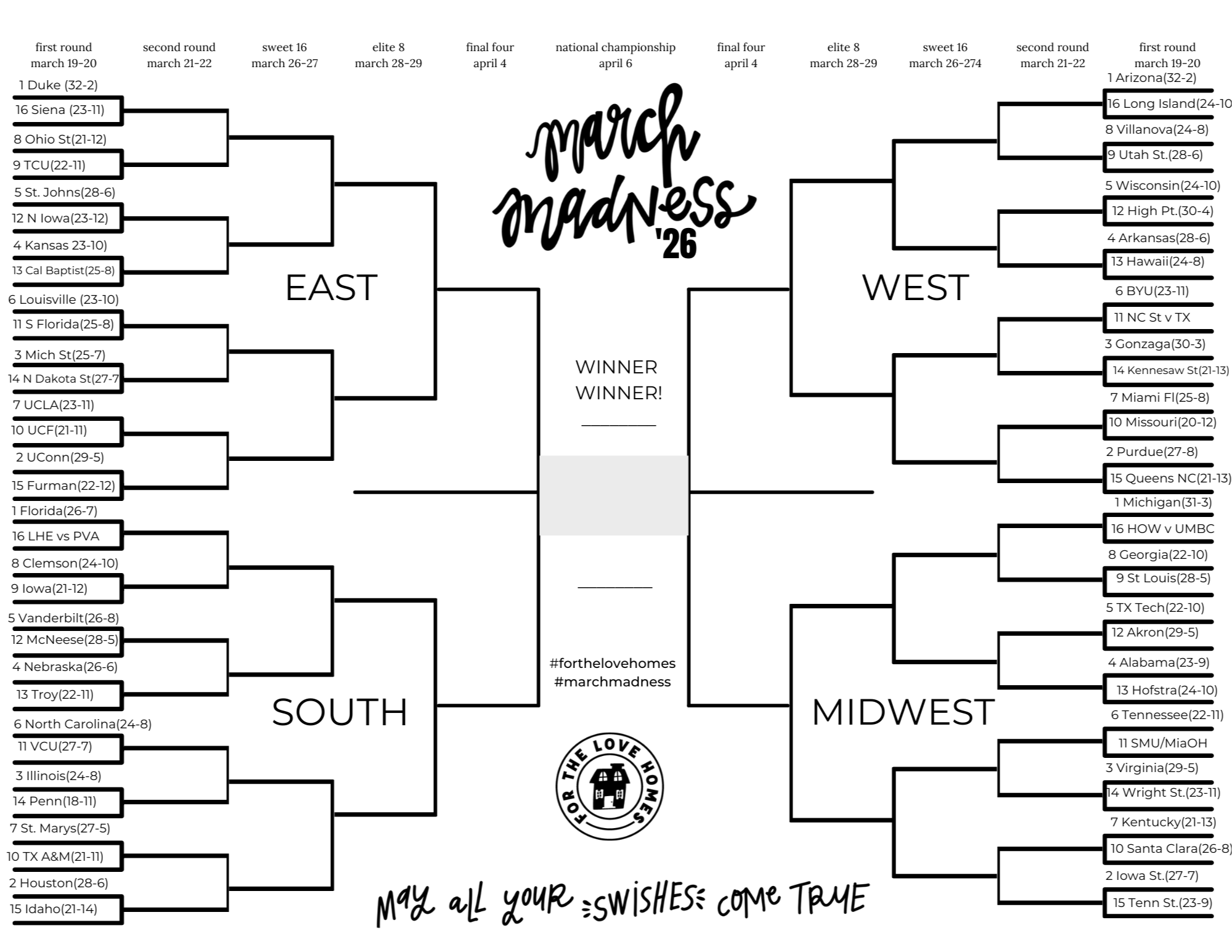 download your march madness 2026 bracket! 