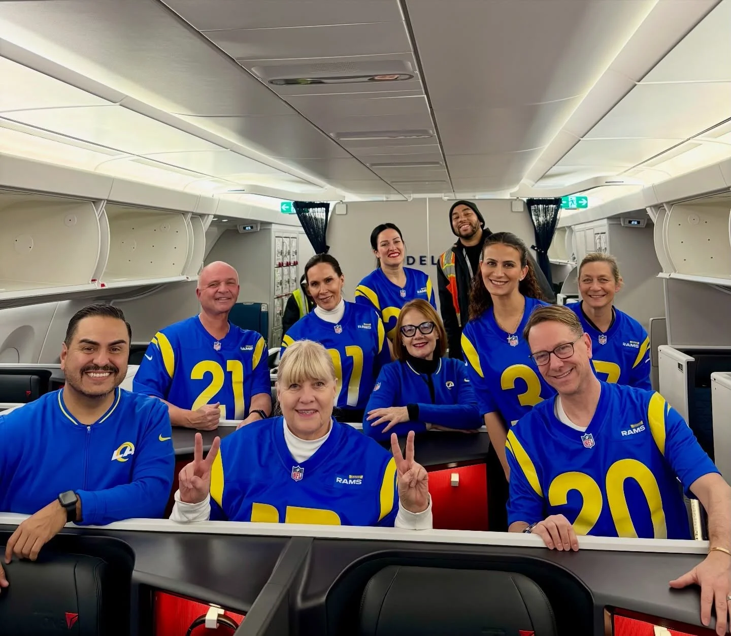Scrubs on the ground, wings in the air.✈️💉
We&rsquo;re so proud Nurse Randy (aka Rams&rsquo; Delta Flight Attendant) flew the Rams back home from Chicago with the W. Next stop: Seattle.💙🐏

#RamsHouse #DeltaProud #NurseLife #GameDayVibes
#NextStopS