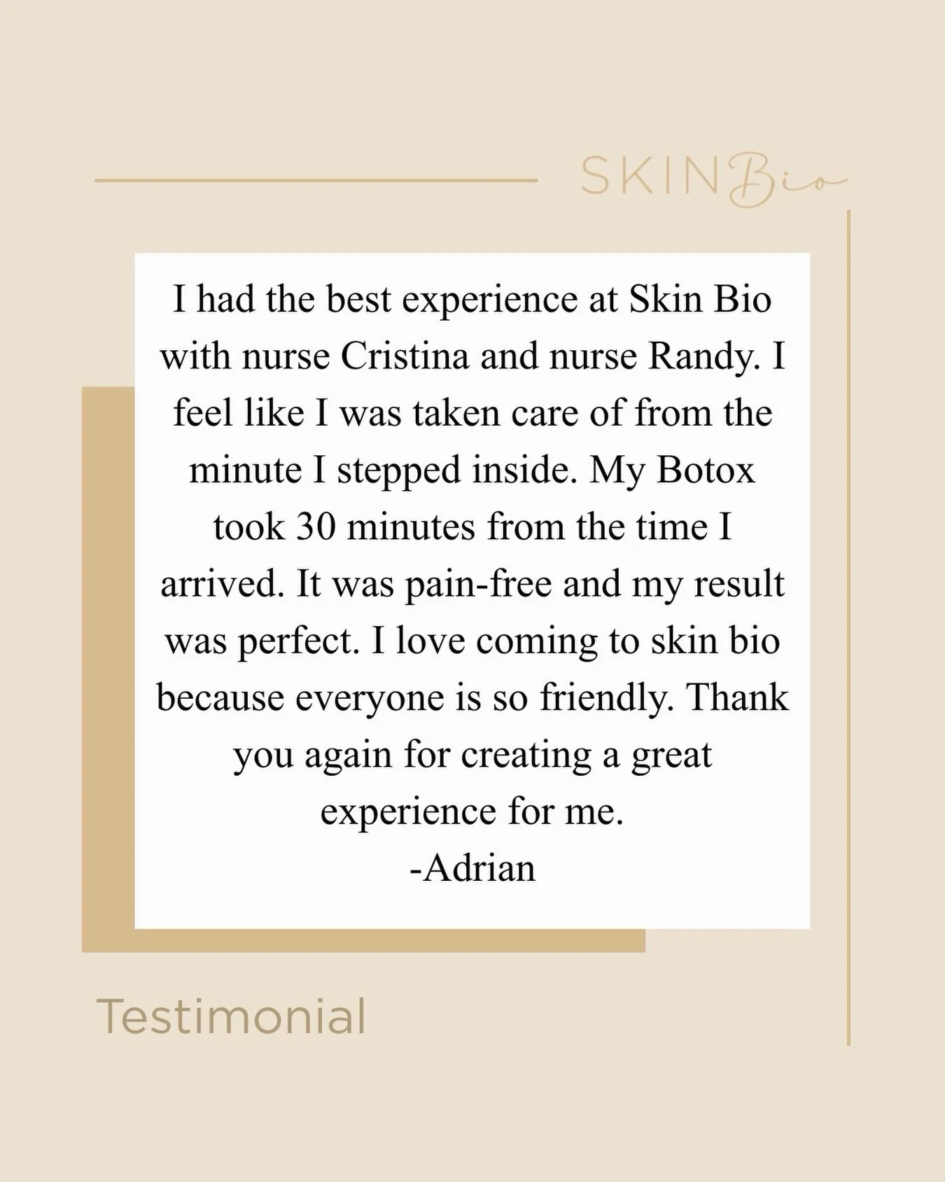 Reviews like this make us so happy 🥹 thankful for our amazing team and our incredible patients. 

To schedule your appointment call us 
 📲 424.424.1705 | 📞 818.222.9797
#SkinBio&nbsp;&nbsp;#reviews #calabasas #community