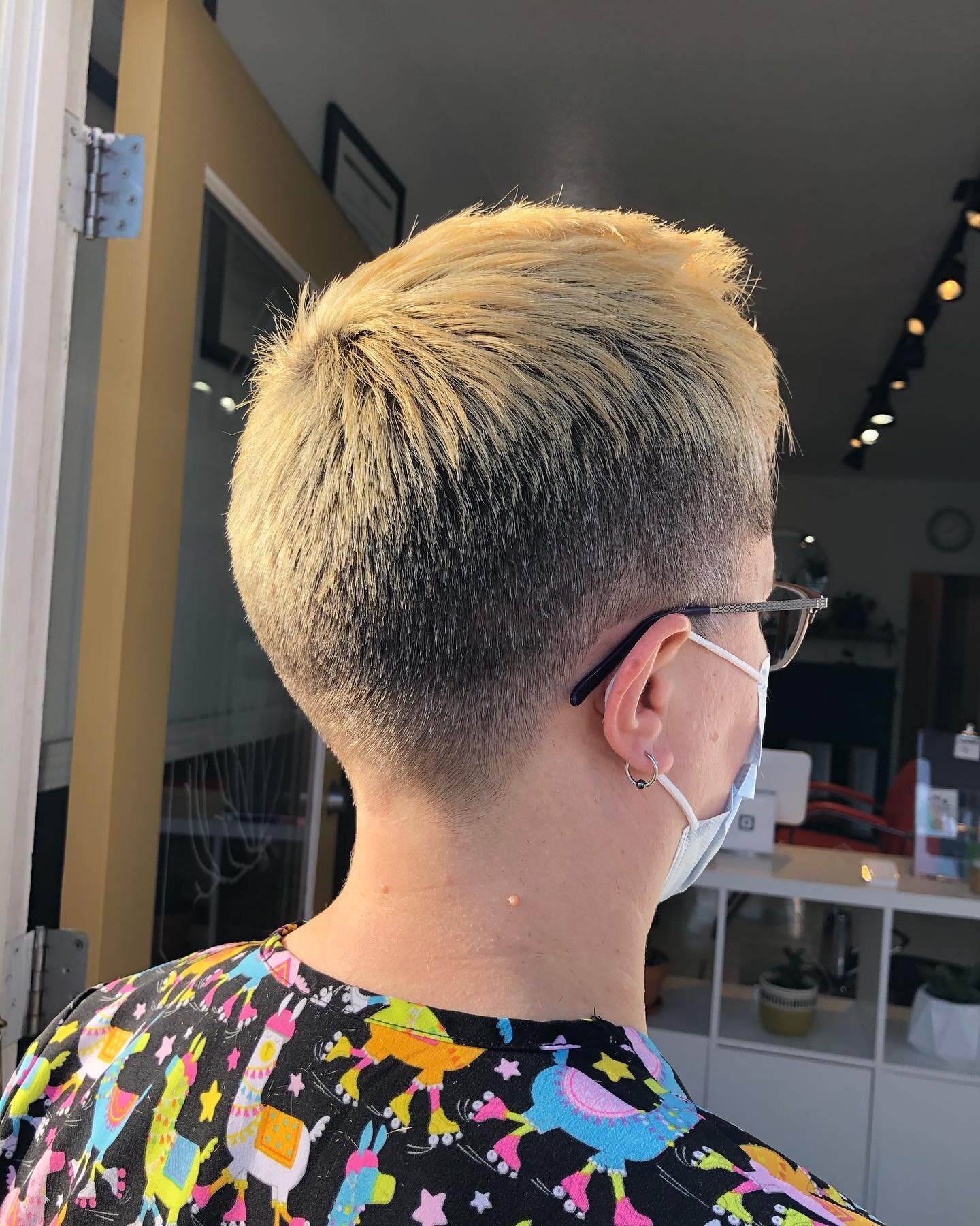 Love a good fade into some old lightened hair. 
Cut by @hairbysus 
Styled with some @cultandking balm since she loves to run her hands through her hair but also loves some hold.