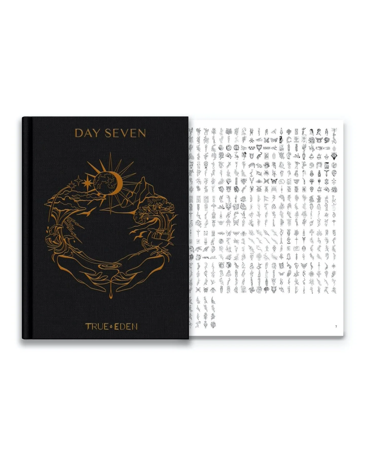 DAY SEVEN
PREORDER TATTOO GIVEAWAY ❕
The final installment of Day 1-6 flash. A coloring / coffee table book. A collection of 3 years of work and 416 designs. Each design representing a human who will carry it on their body forever. Now they are for e