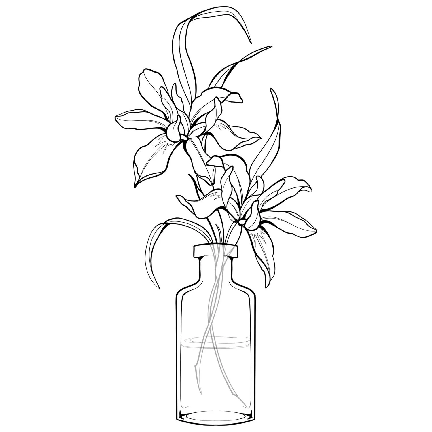 15. White Irises Vase