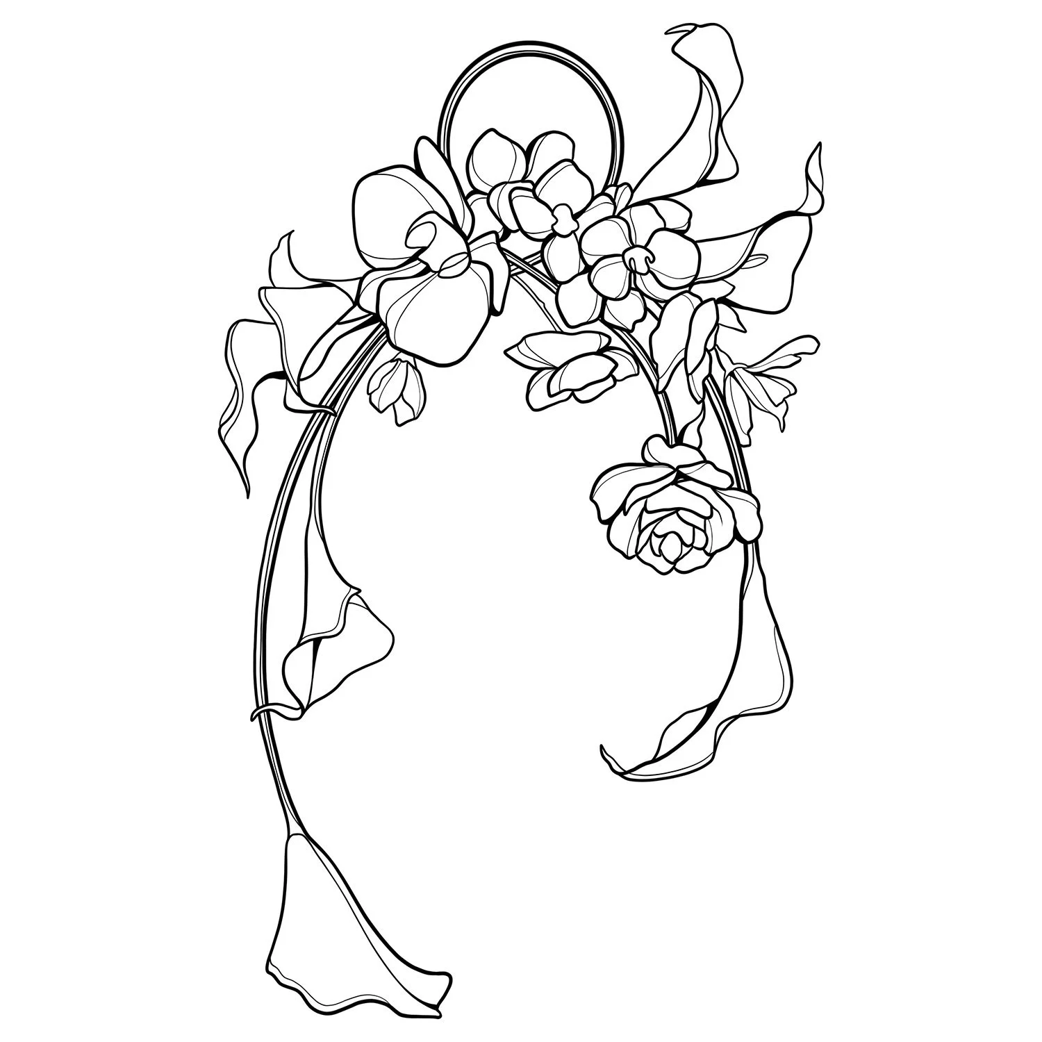 5. Calla Lily Orchid & Garden Rose Bouquet