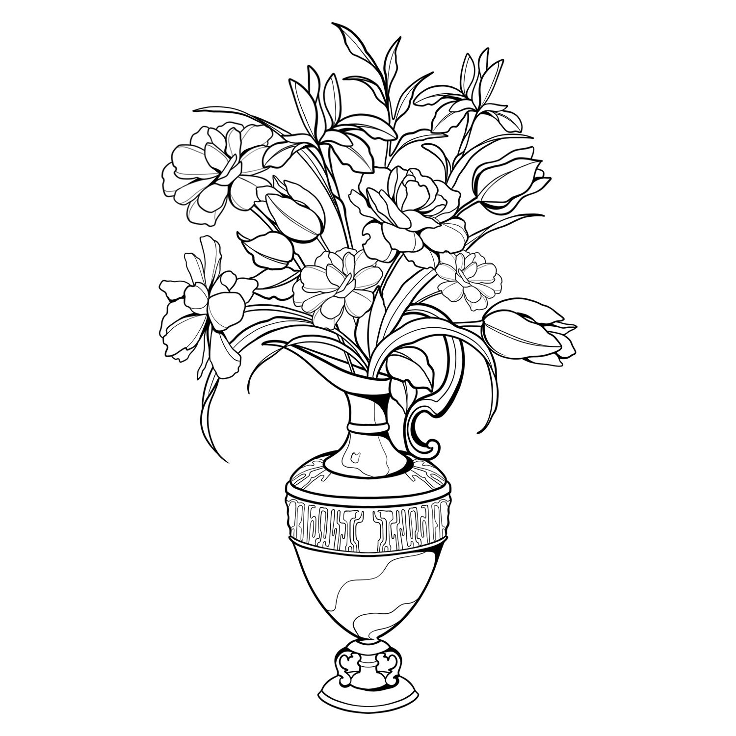 7. Tulip Iris & Peony Vase
