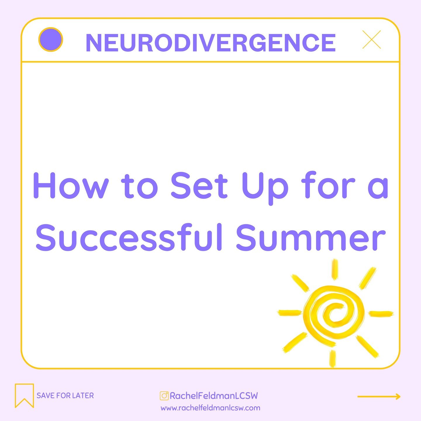 🌈 How to Set Up for a Successful Summer (Neurodivergent-Friendly Tips)

Summer doesn&rsquo;t have to mean chaos. With the right supports, you can create a low-stress, high-success season for your neurodivergent child (and you).

1️⃣ Balance Structur