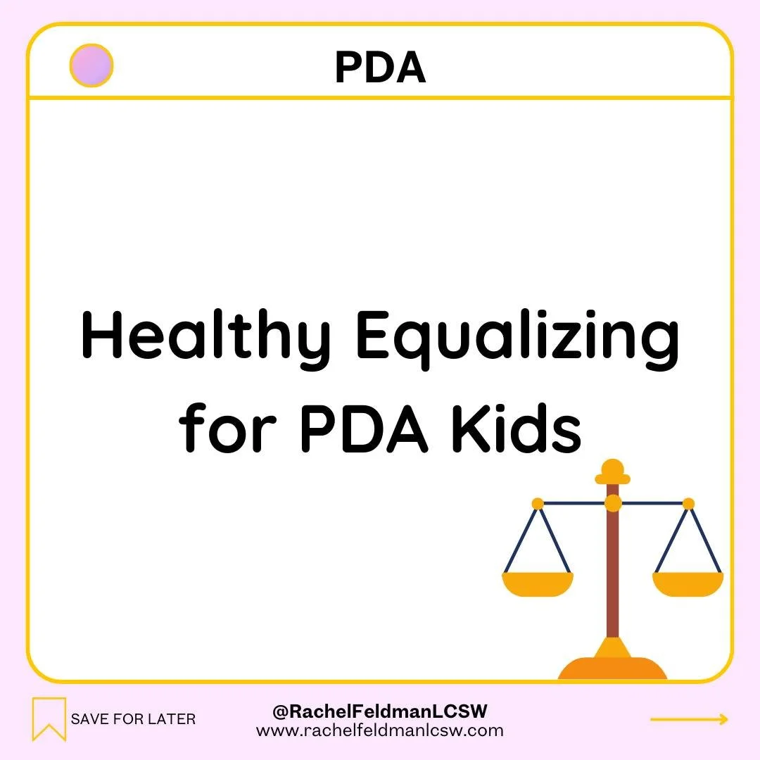 🧩 Healthy Equalizing for PDA Kids

1️⃣ What Is Equalizing?
✔️ Equalizing happens when PDAers take control to feel safe.
✔️ It&rsquo;s their way of balancing social equality and calming a threat response.

2️⃣ Why It Matters
✔️ Without safe equalizin