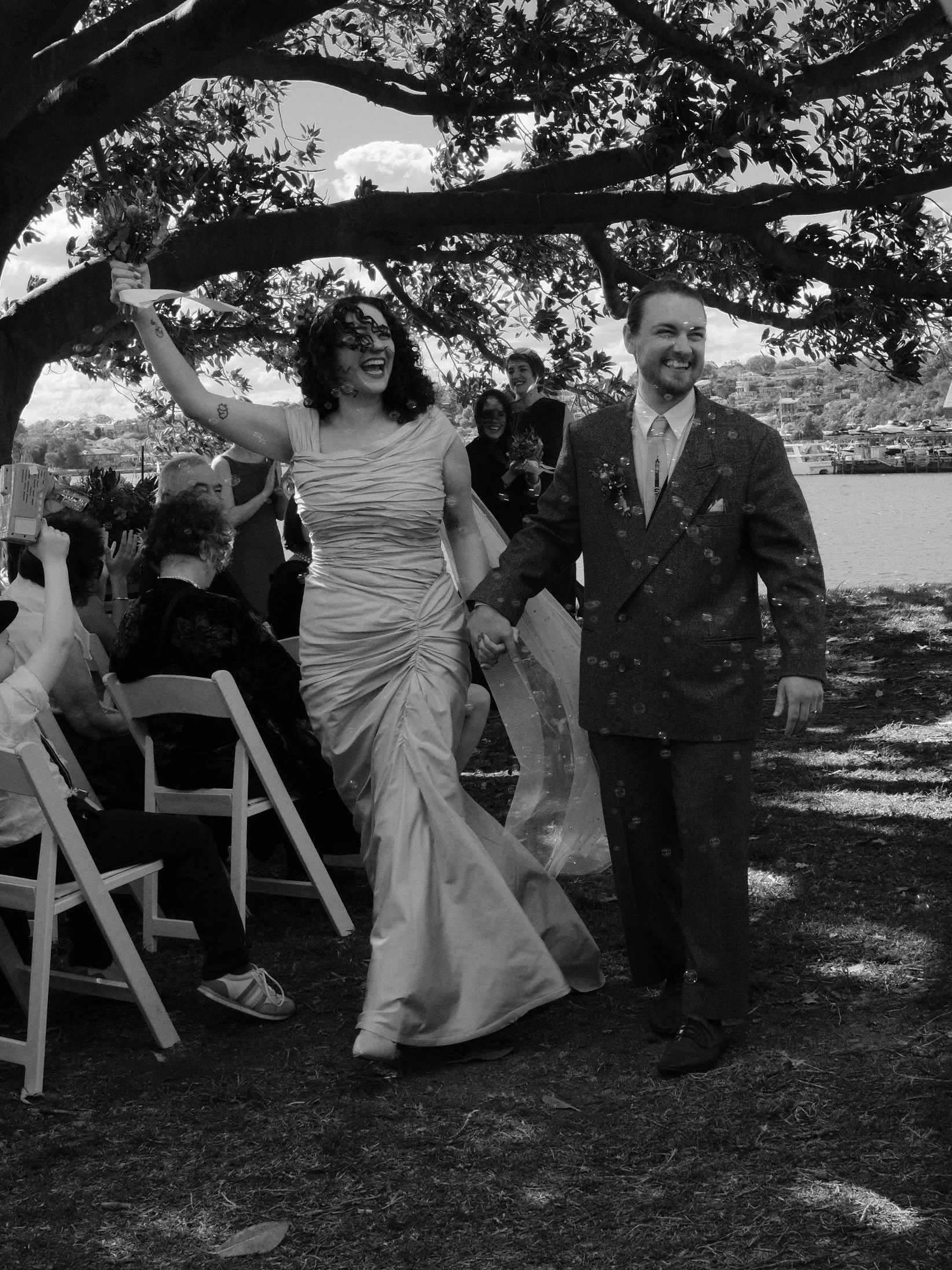 My beautiful friends are finally married! I was so happy to see Mikki and Jacob tie the knot on a beautiful sunny day in October,under the shade of a huge fig tree on the point in Elkington Park. Absolute DAY4IT! 😮&zwj;💨❤️&zwj;🔥🌞