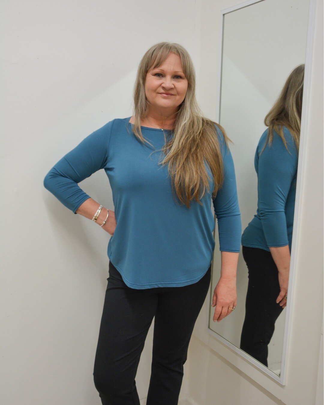 We are loving this colour so much! Claire is wearing our Serena Top in River Deluxe Bamboo!

Order yours online now

#smallaussiebusiness #shopsmall #shopethically